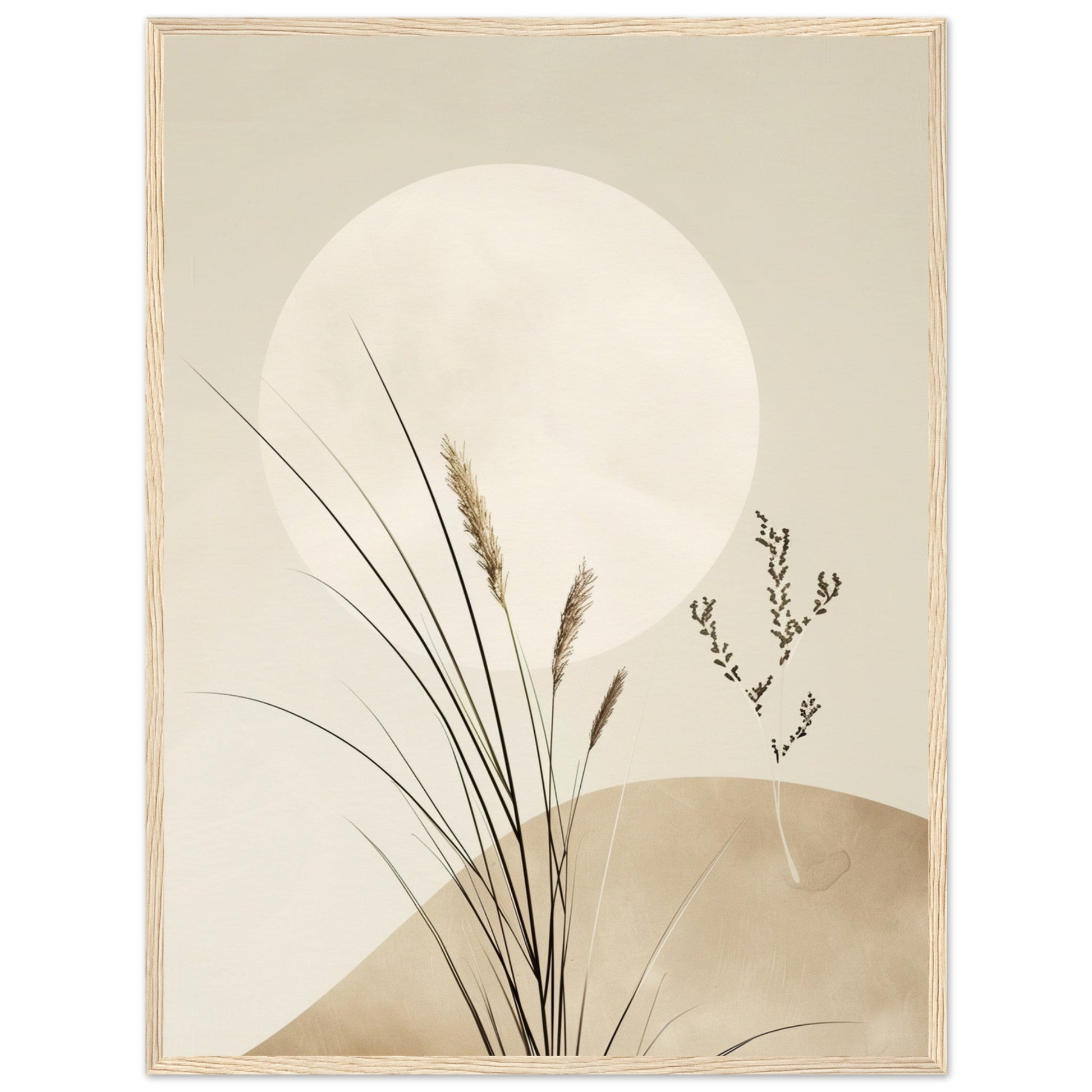 Poster Mural Zen ( 60x80-cm-Bois-clair)