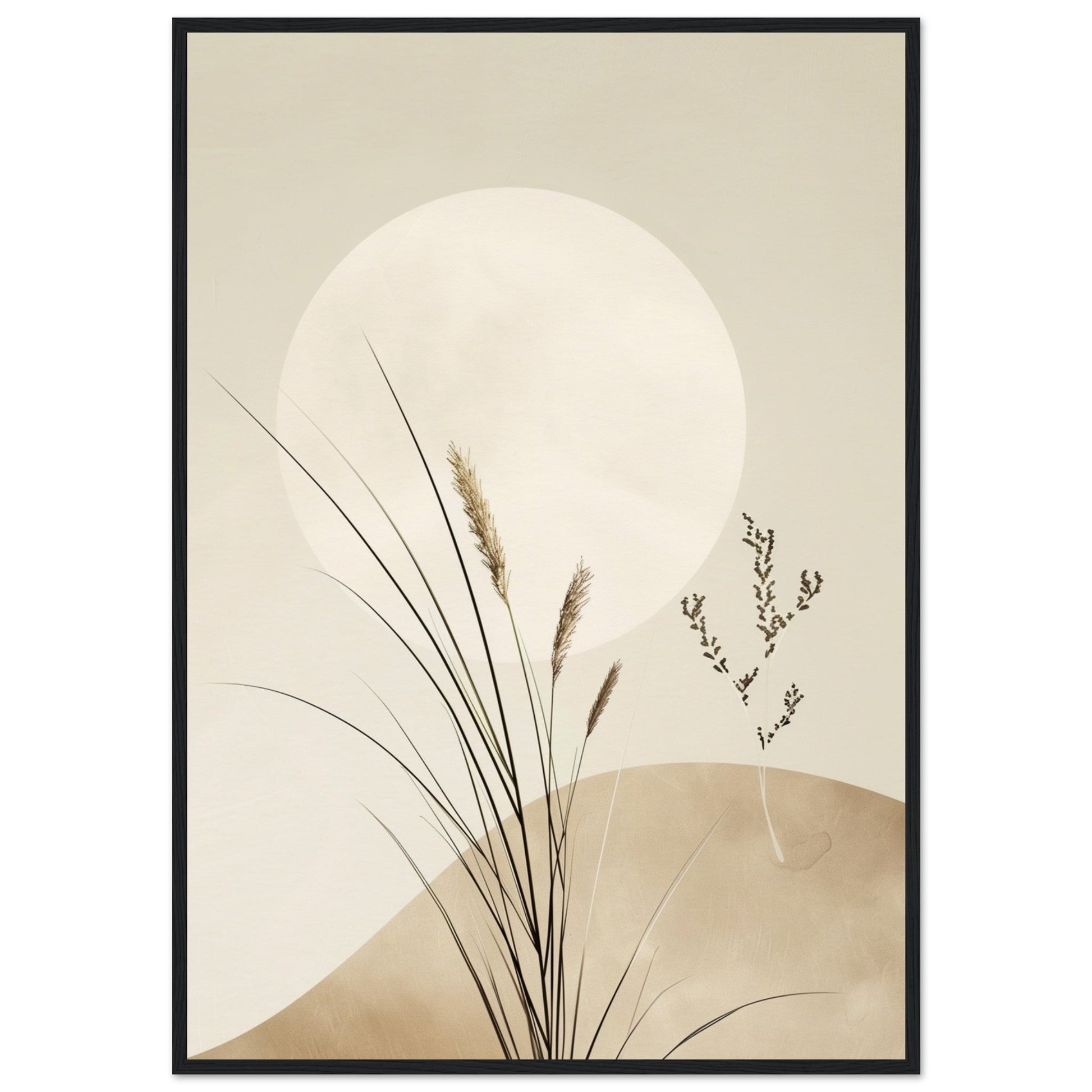 Poster Mural Zen ( 70x100-cm-Bois-noir)