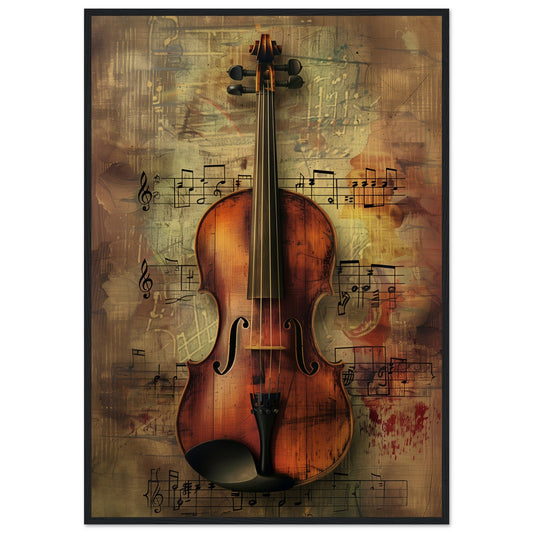 Poster Musique Classique ( 70x100-cm-Bois-noir)