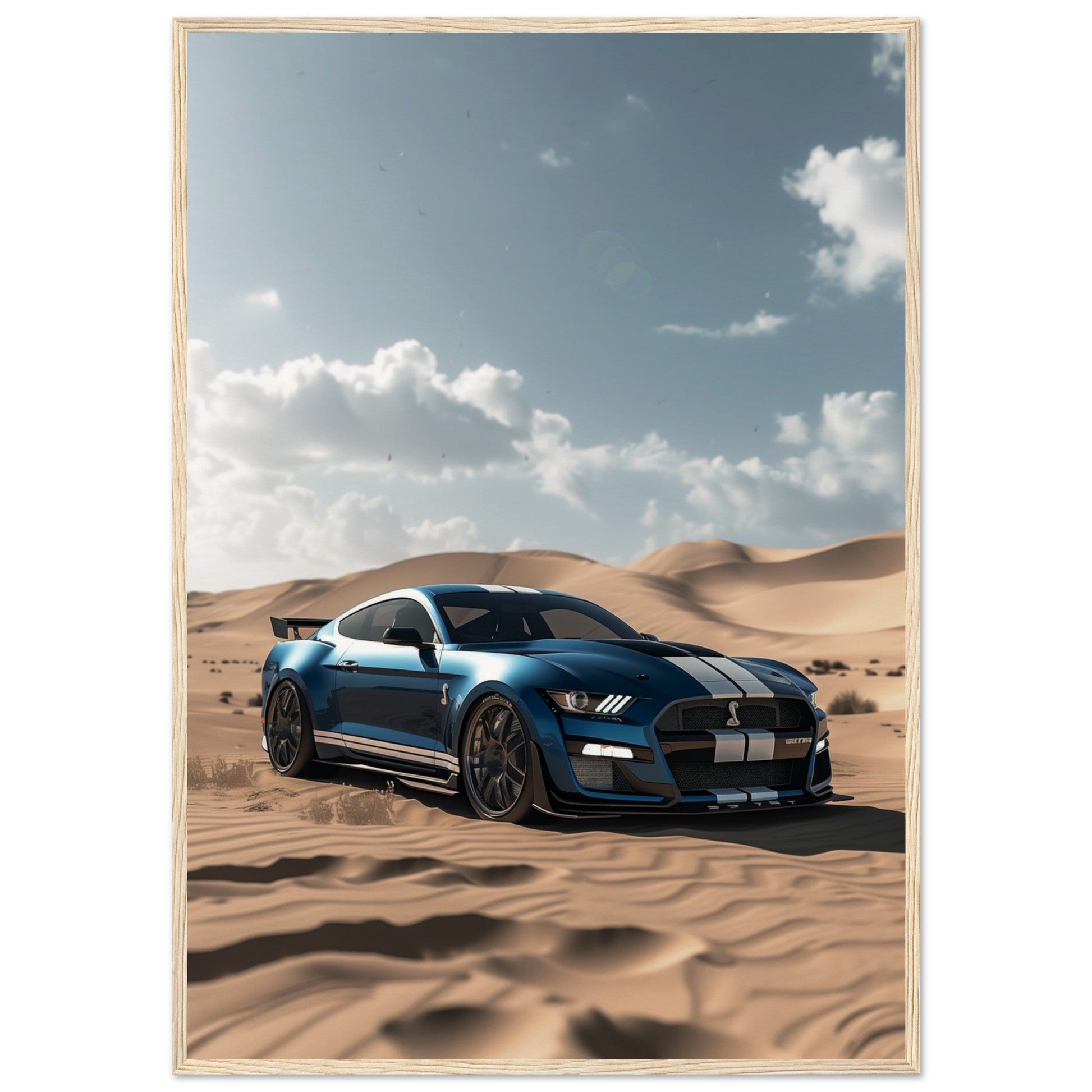 Poster Mustang Shelby ( 70x100-cm-Bois-clair)