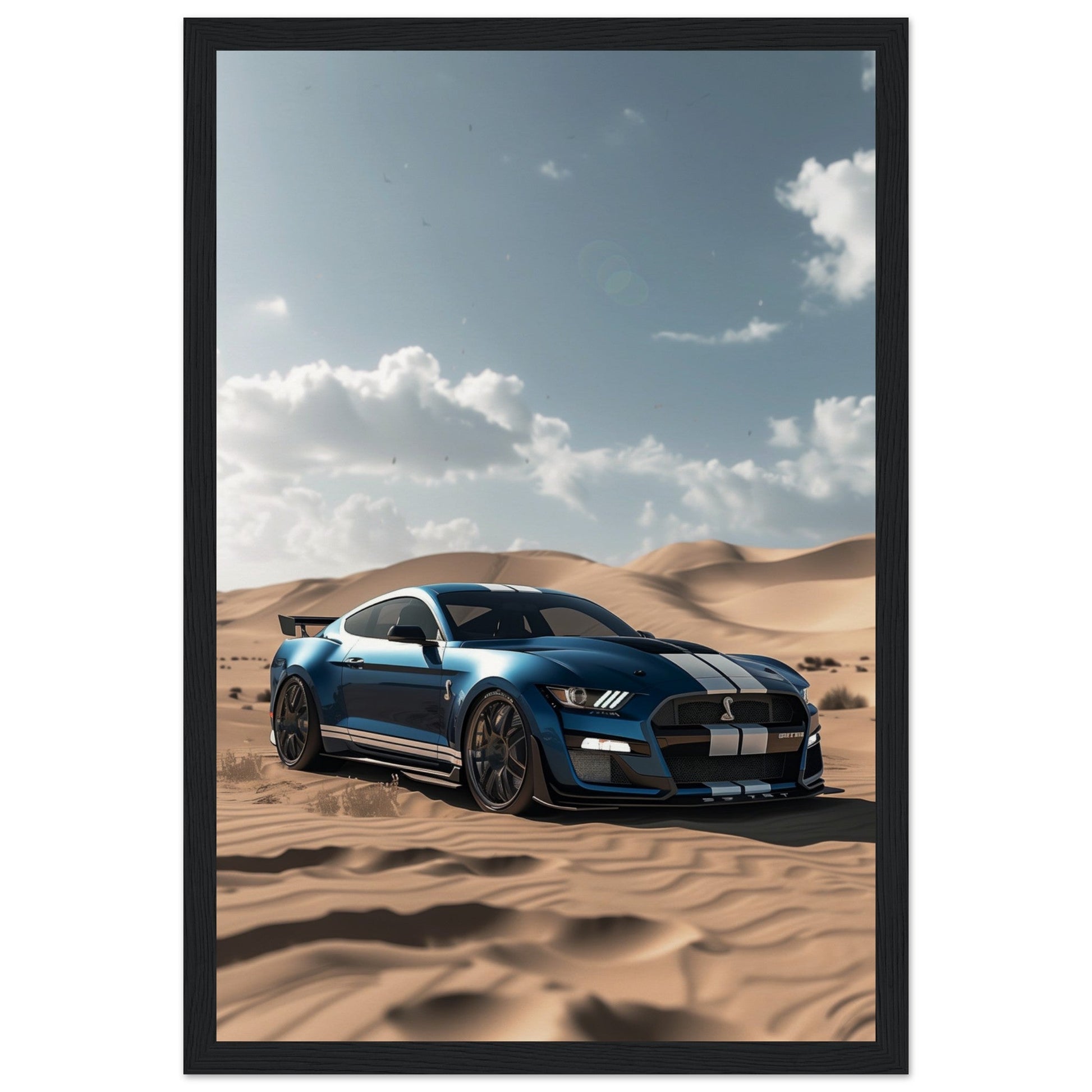 Poster Mustang Shelby ( 30x45-cm-Bois-noir)