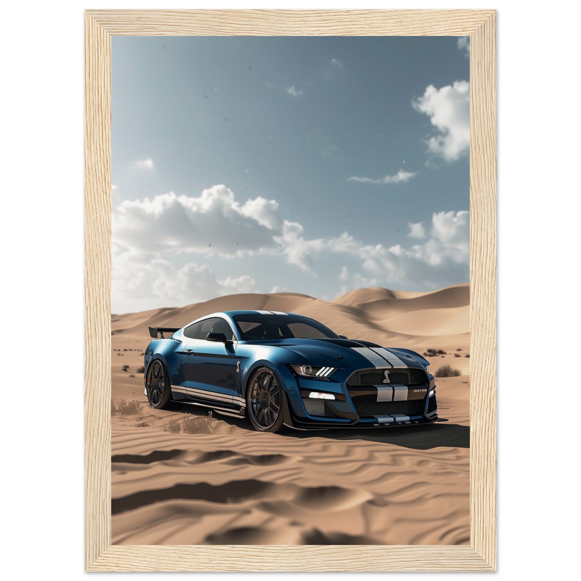 Poster Mustang Shelby ( 21x29.7-cm-Bois-clair)