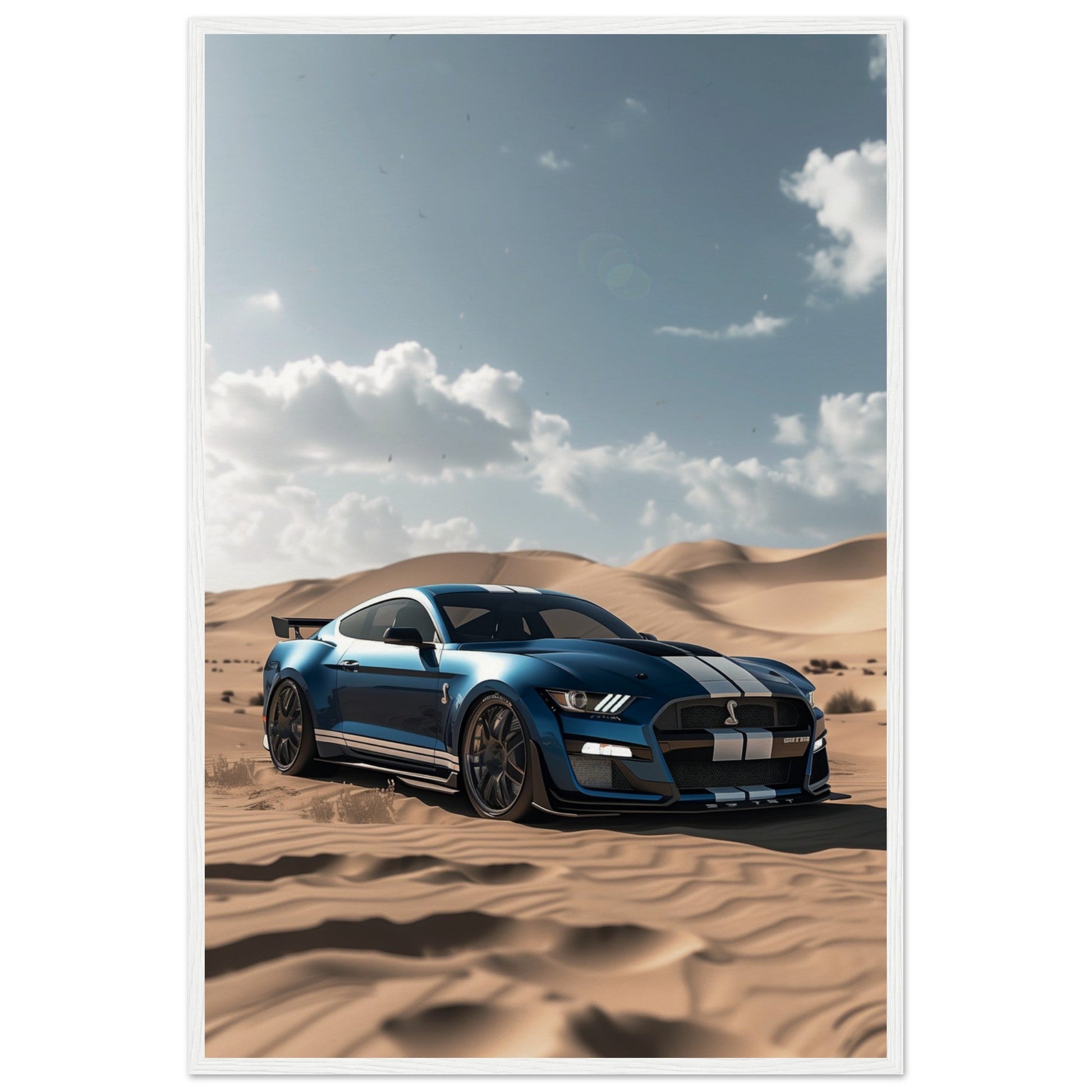 Poster Mustang Shelby ( 60x90-cm-Bois-blanc)