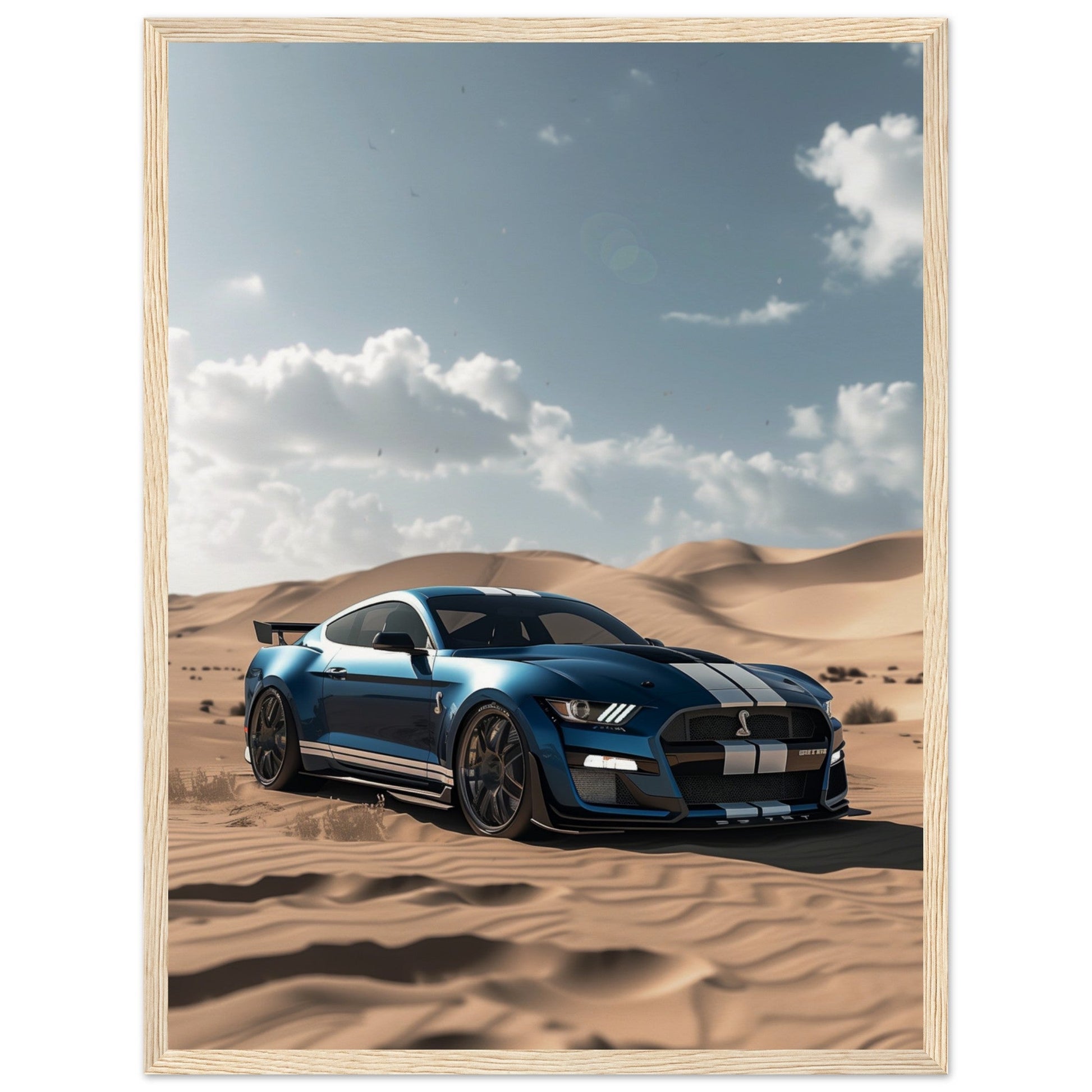 Poster Mustang Shelby ( 45x60-cm-Bois-clair)