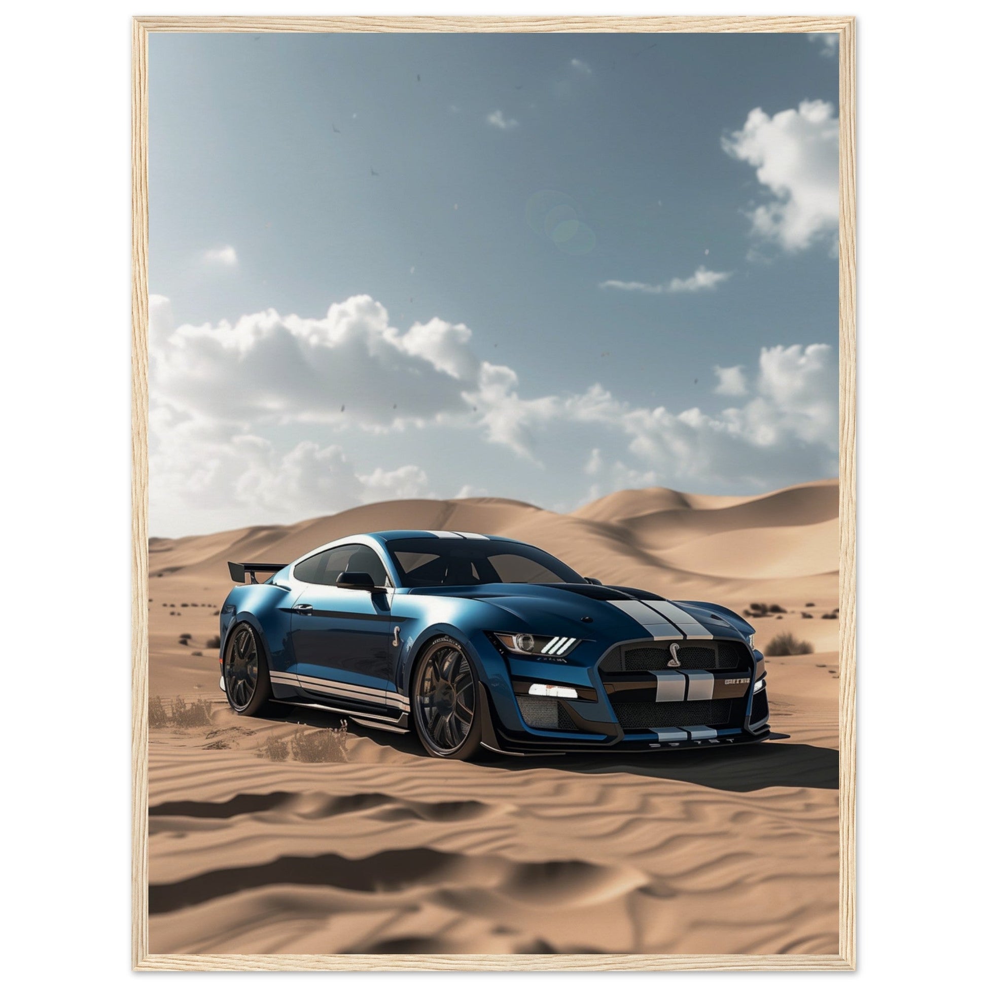 Poster Mustang Shelby ( 60x80-cm-Bois-clair)