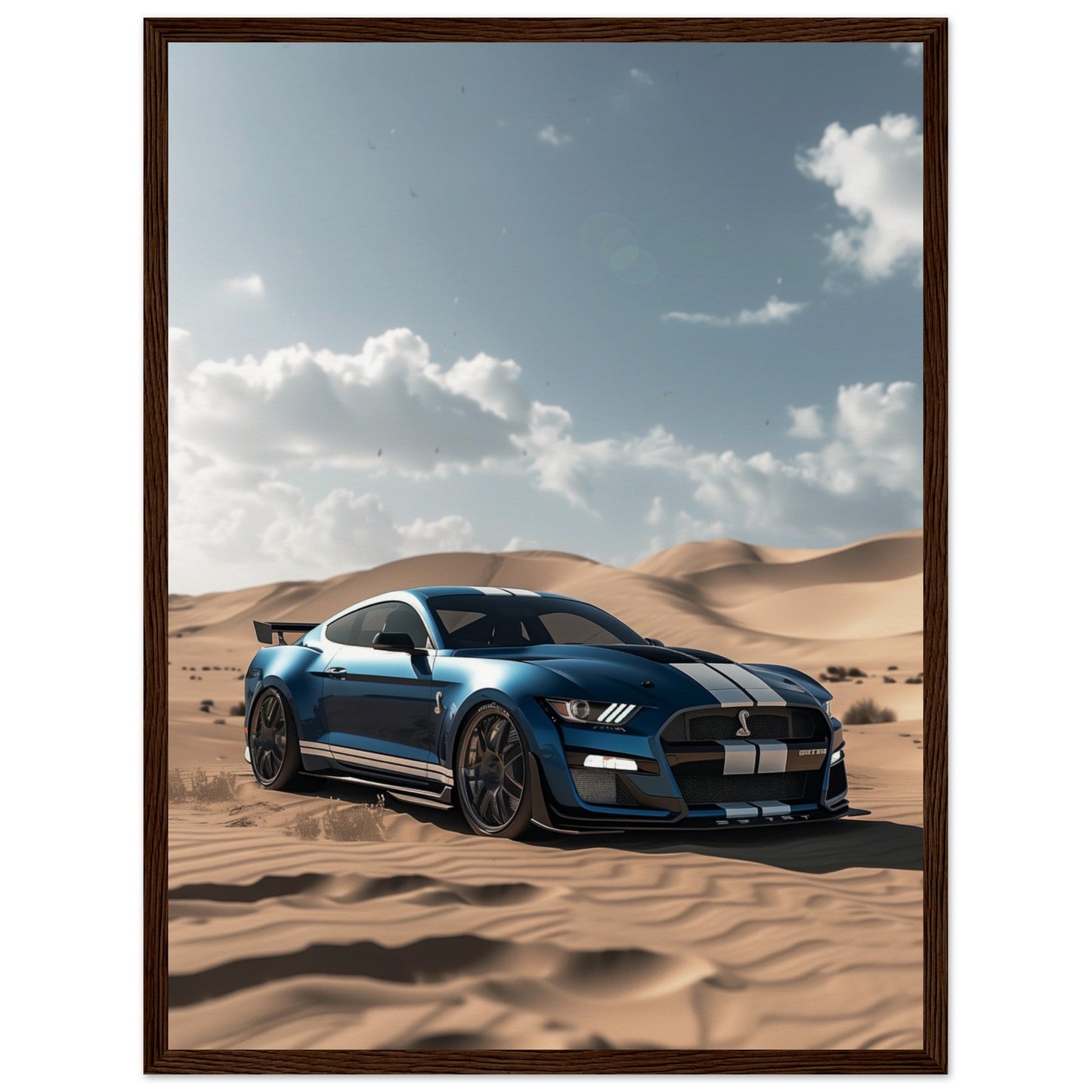 Poster Mustang Shelby ( 45x60-cm-Bois-foncé)