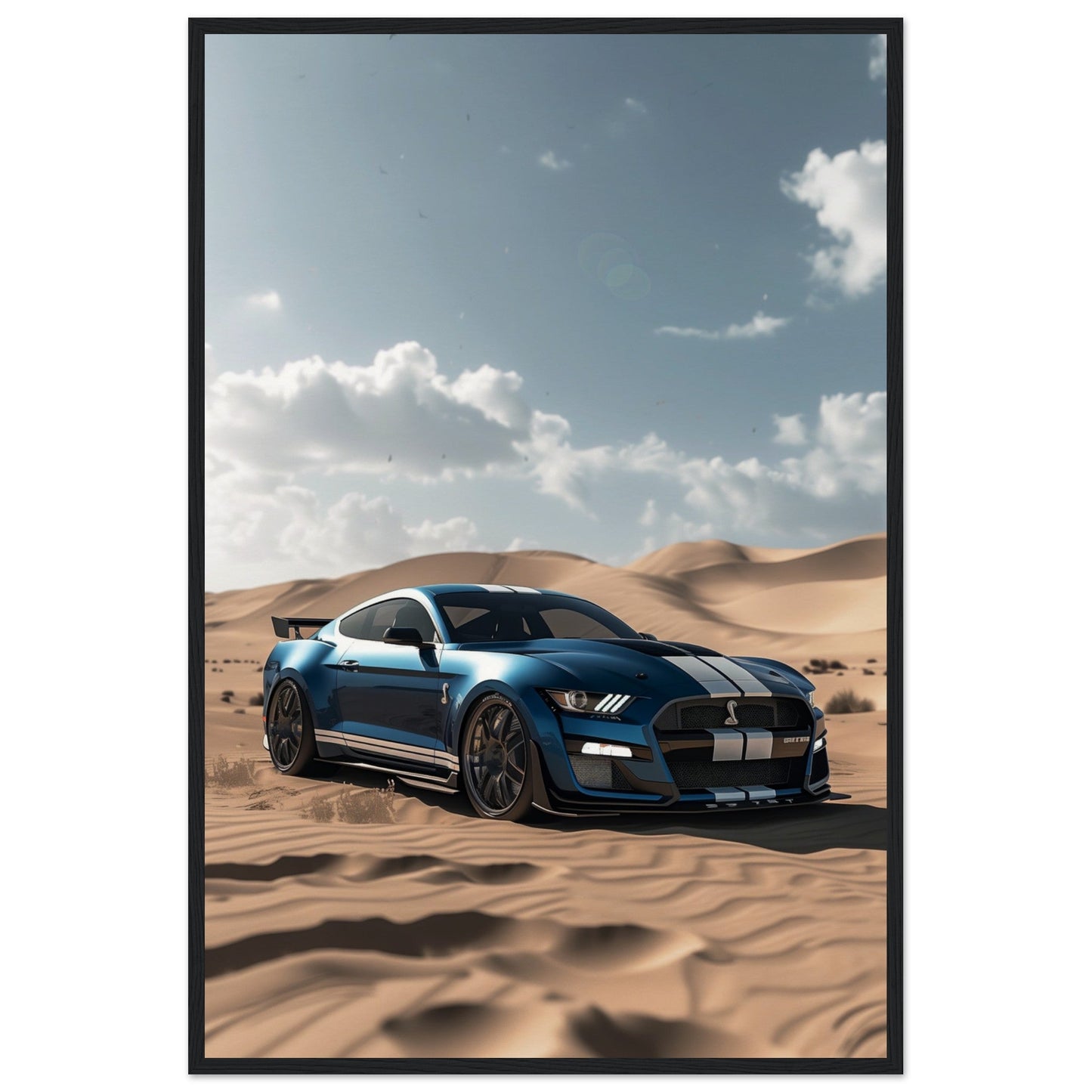 Poster Mustang Shelby ( 60x90-cm-Bois-noir)