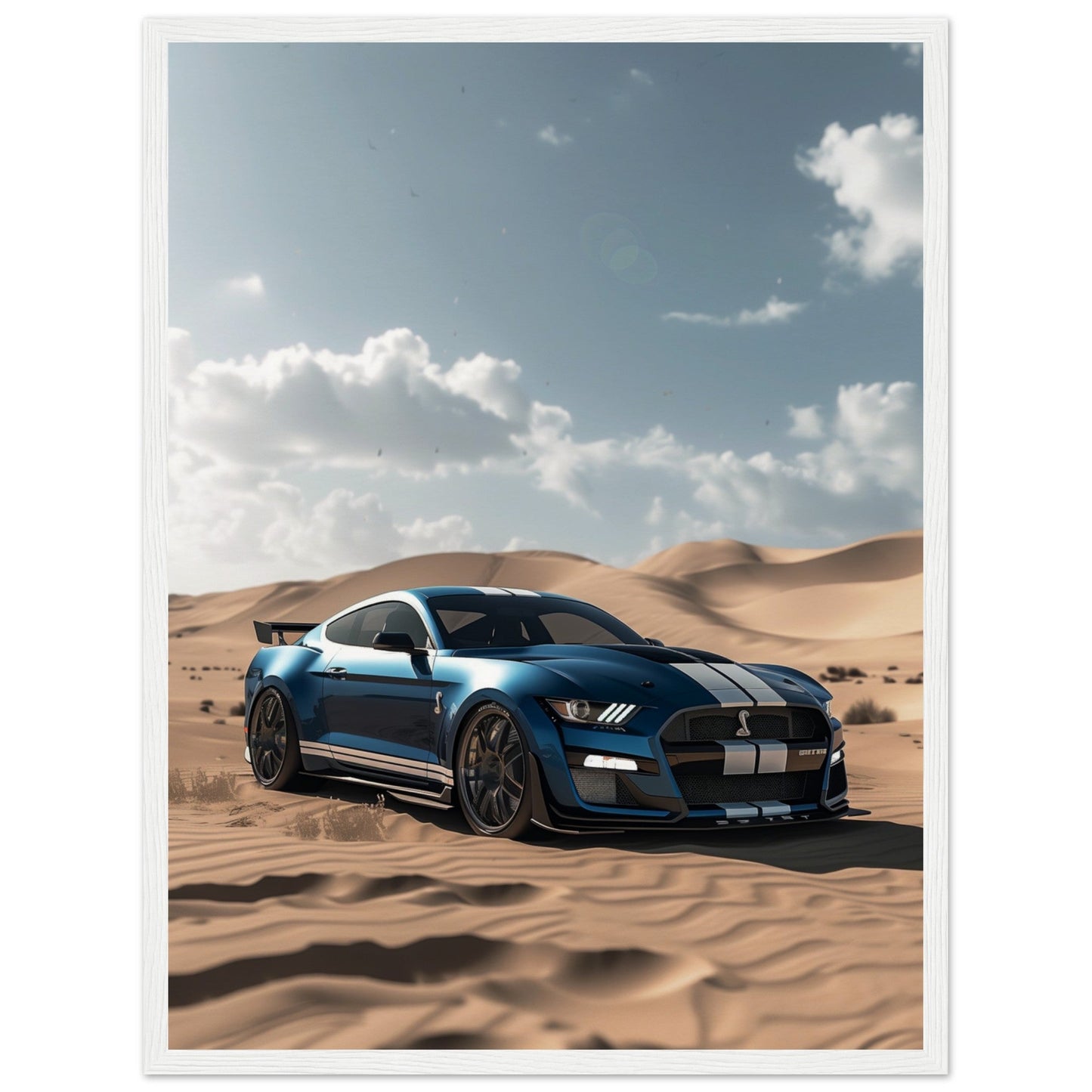 Poster Mustang Shelby ( 45x60-cm-Bois-blanc)