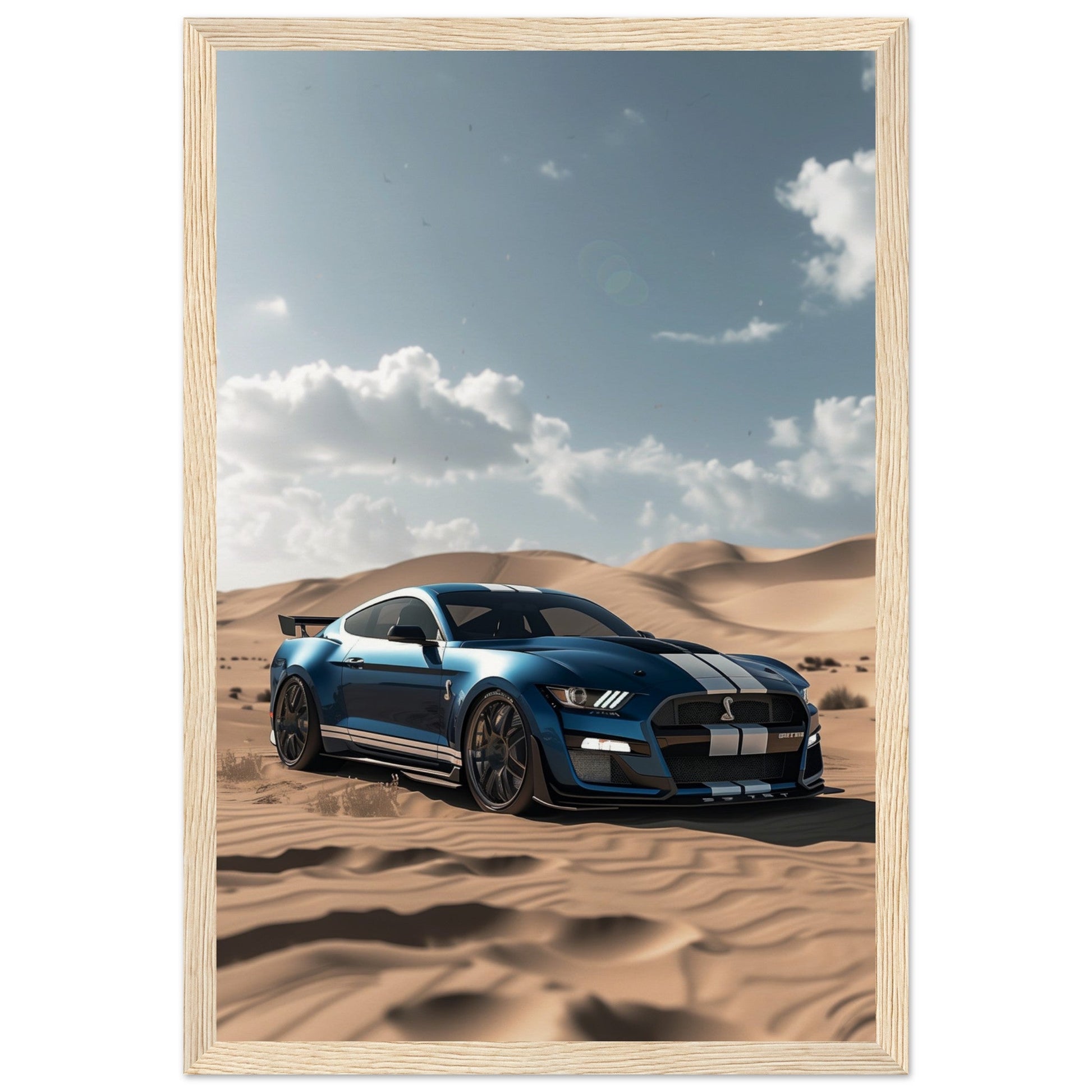 Poster Mustang Shelby ( 30x45-cm-Bois-clair)