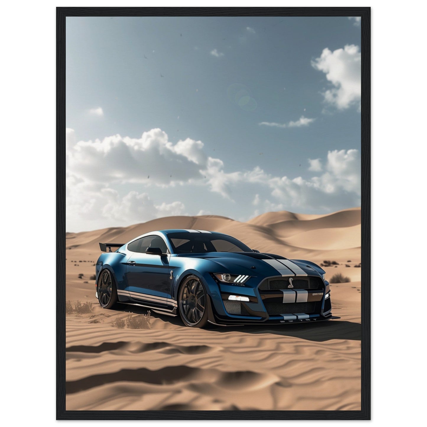 Poster Mustang Shelby ( 45x60-cm-Bois-noir)