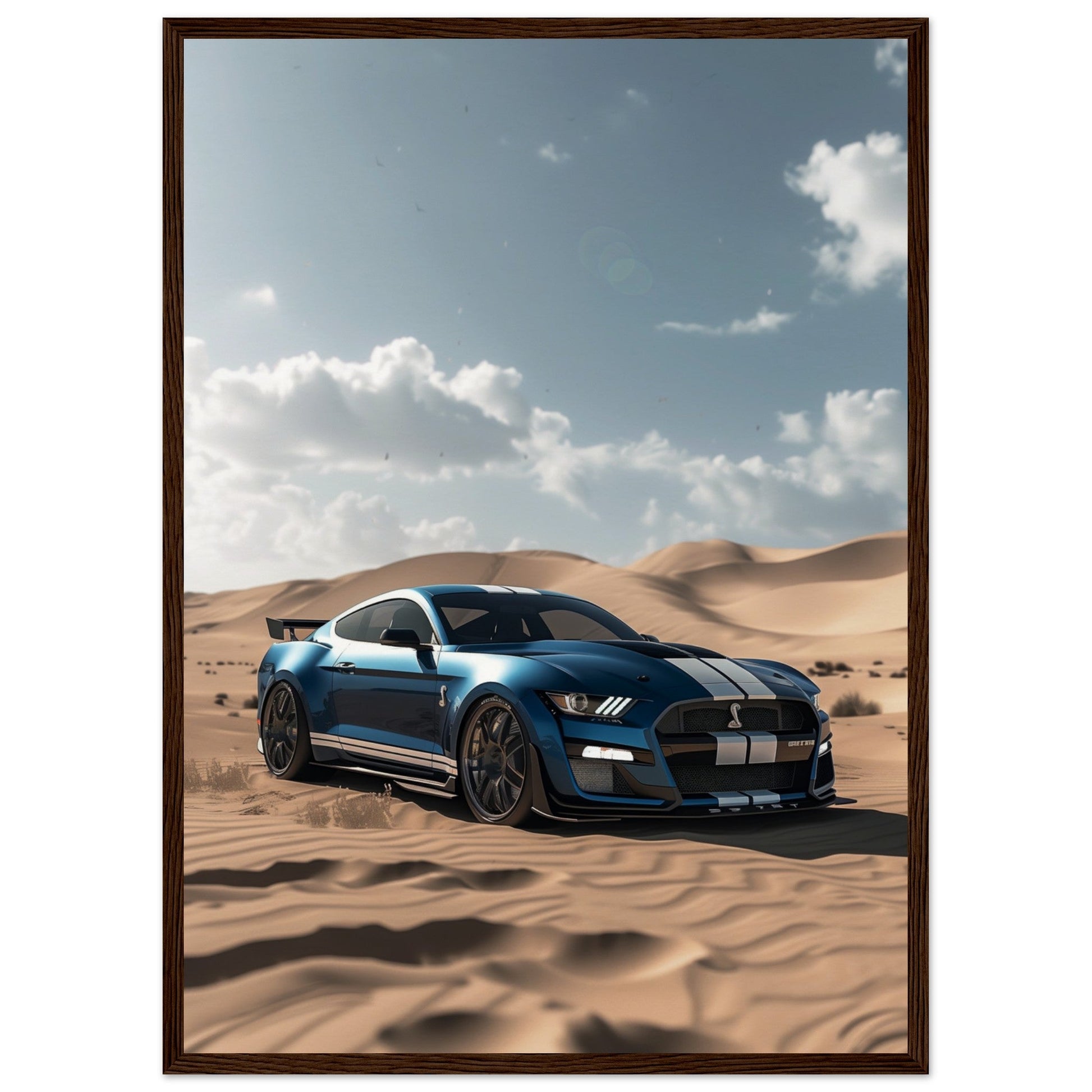 Poster Mustang Shelby ( 50x70-cm-Bois-foncé)