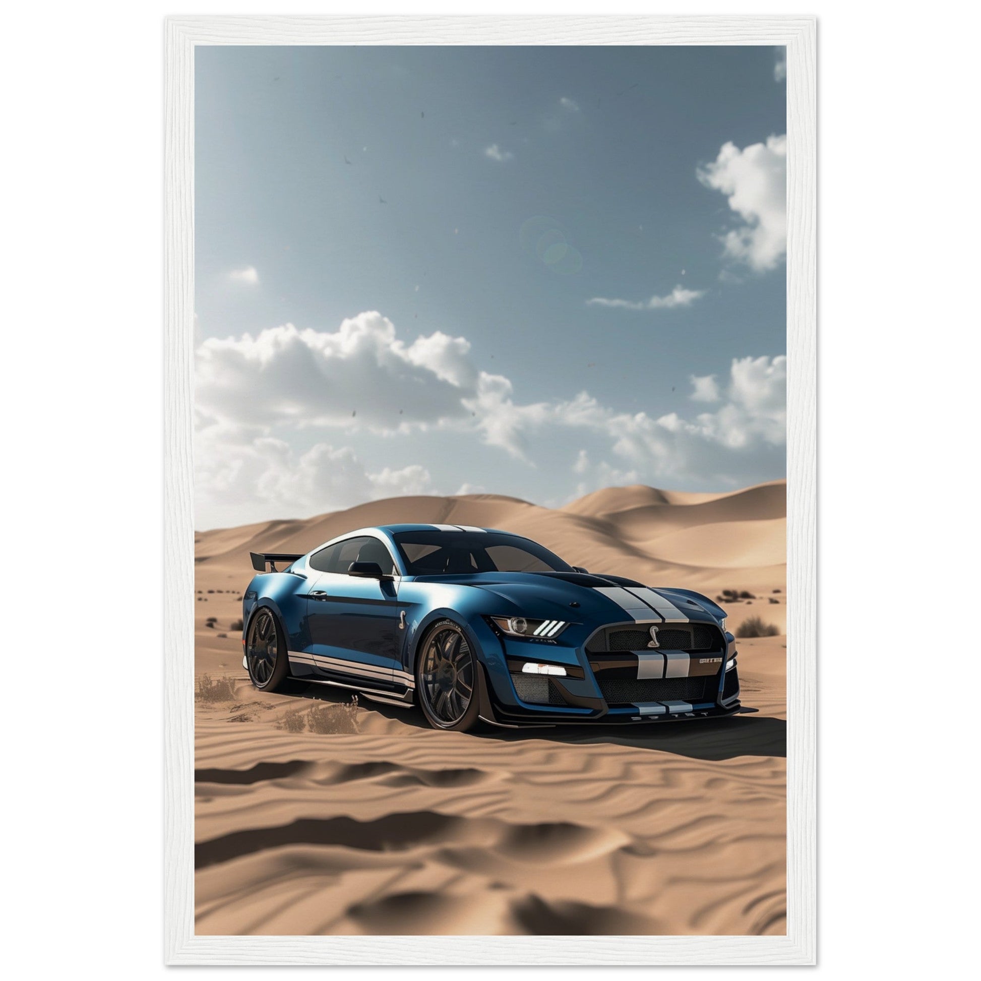 Poster Mustang Shelby ( 30x45-cm-Bois-blanc)