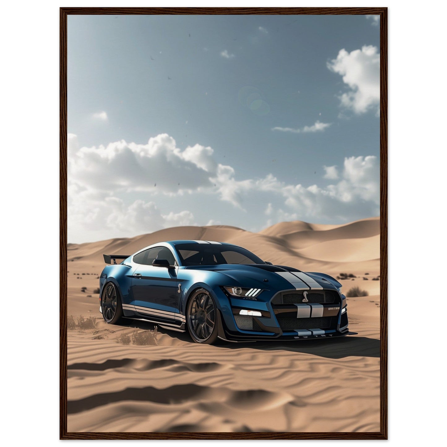 Poster Mustang Shelby ( 60x80-cm-Bois-foncé)