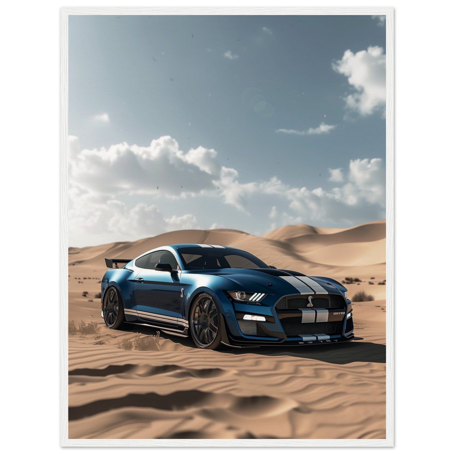 Poster Mustang Shelby ( 60x80-cm-Bois-blanc)