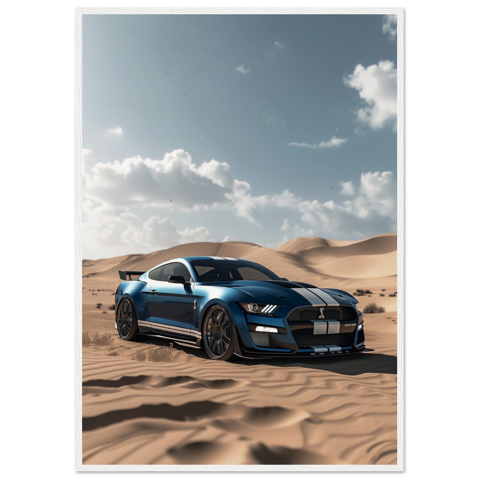 Poster Mustang Shelby ( 70x100-cm-Bois-blanc)