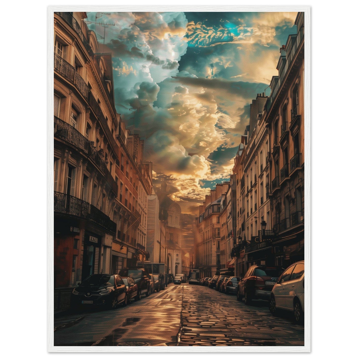 Poster Nantes Art ( 60x80-cm-Bois-blanc)