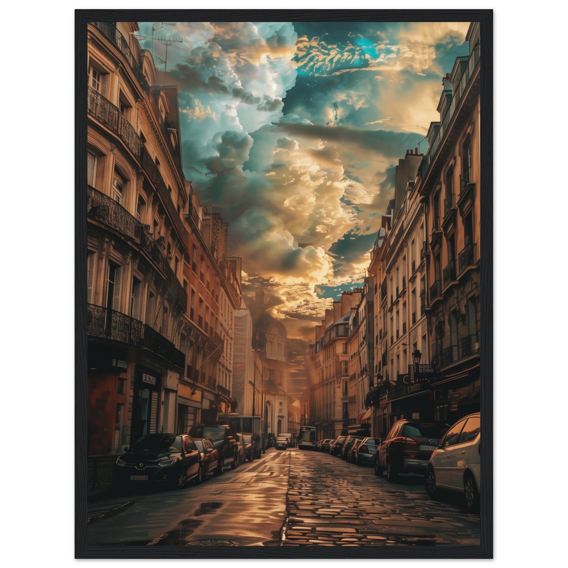 Poster Nantes Art ( 45x60-cm-Bois-noir)