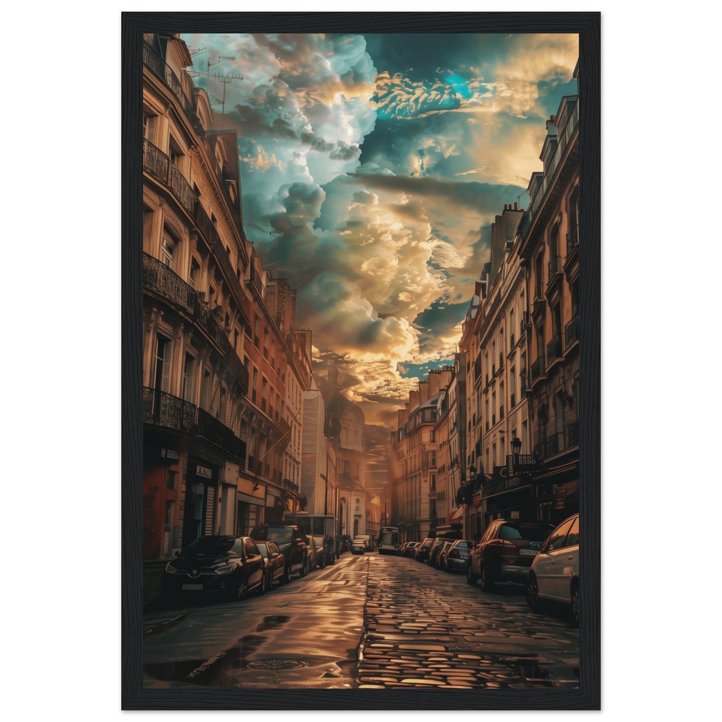 Poster Nantes Art ( 30x45-cm-Bois-noir)