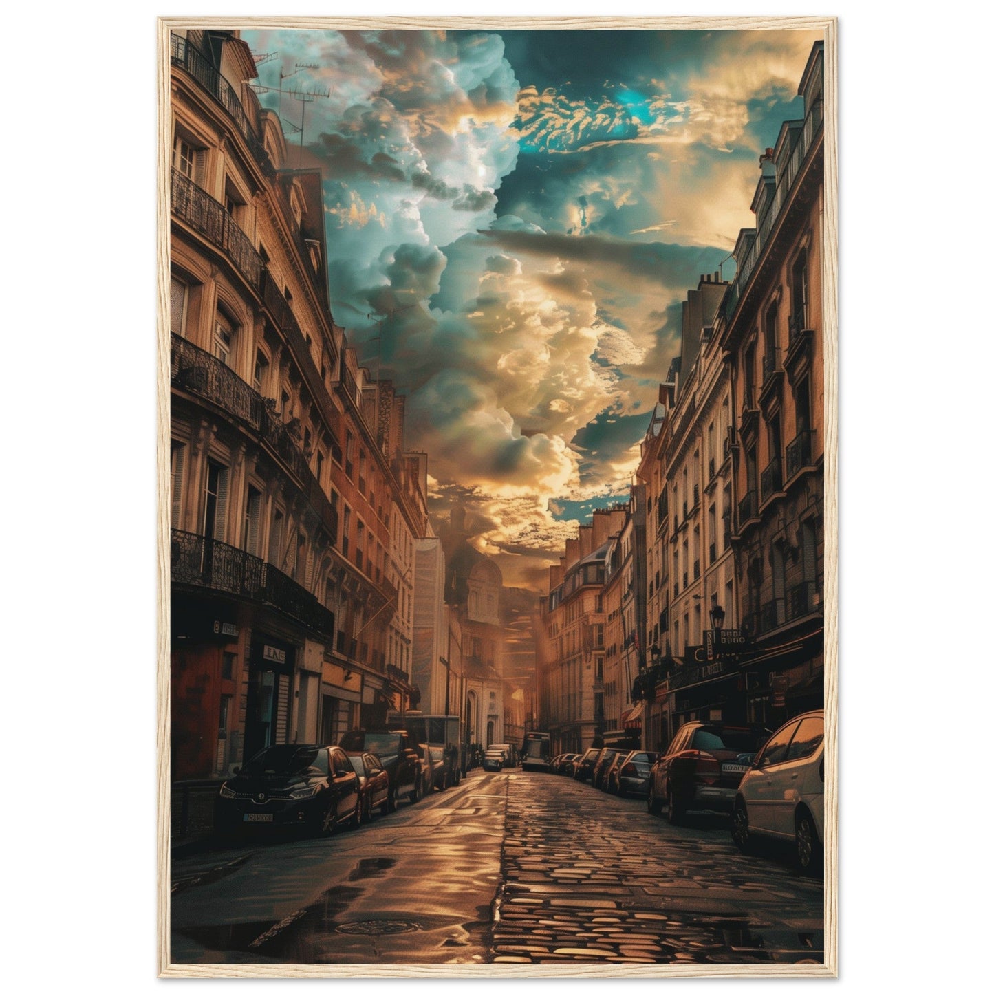 Poster Nantes Art ( 70x100-cm-Bois-clair)