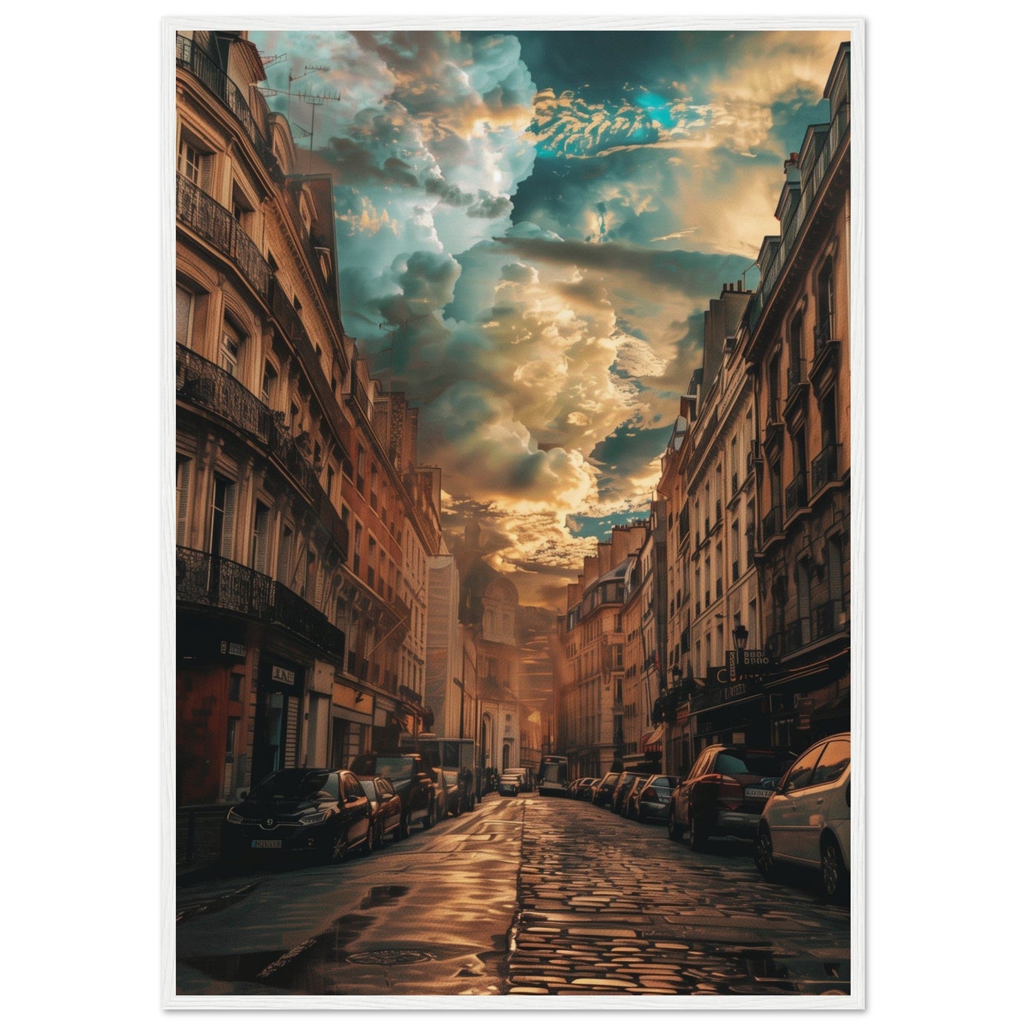 Poster Nantes Art ( 70x100-cm-Bois-blanc)