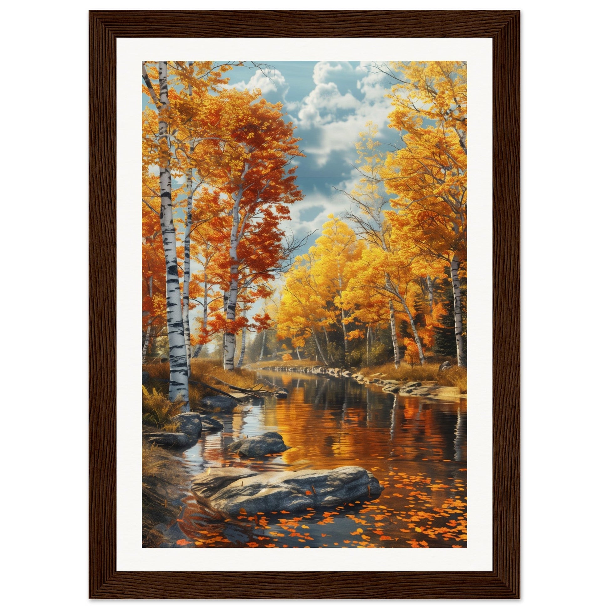 Poster Nature Automne ( 21x29.7-cm-Bois-foncé)