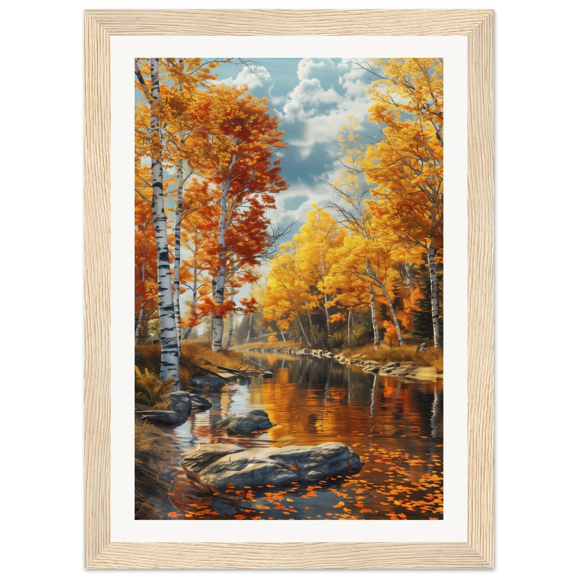 Poster Nature Automne ( 21x29.7-cm-Bois-clair)