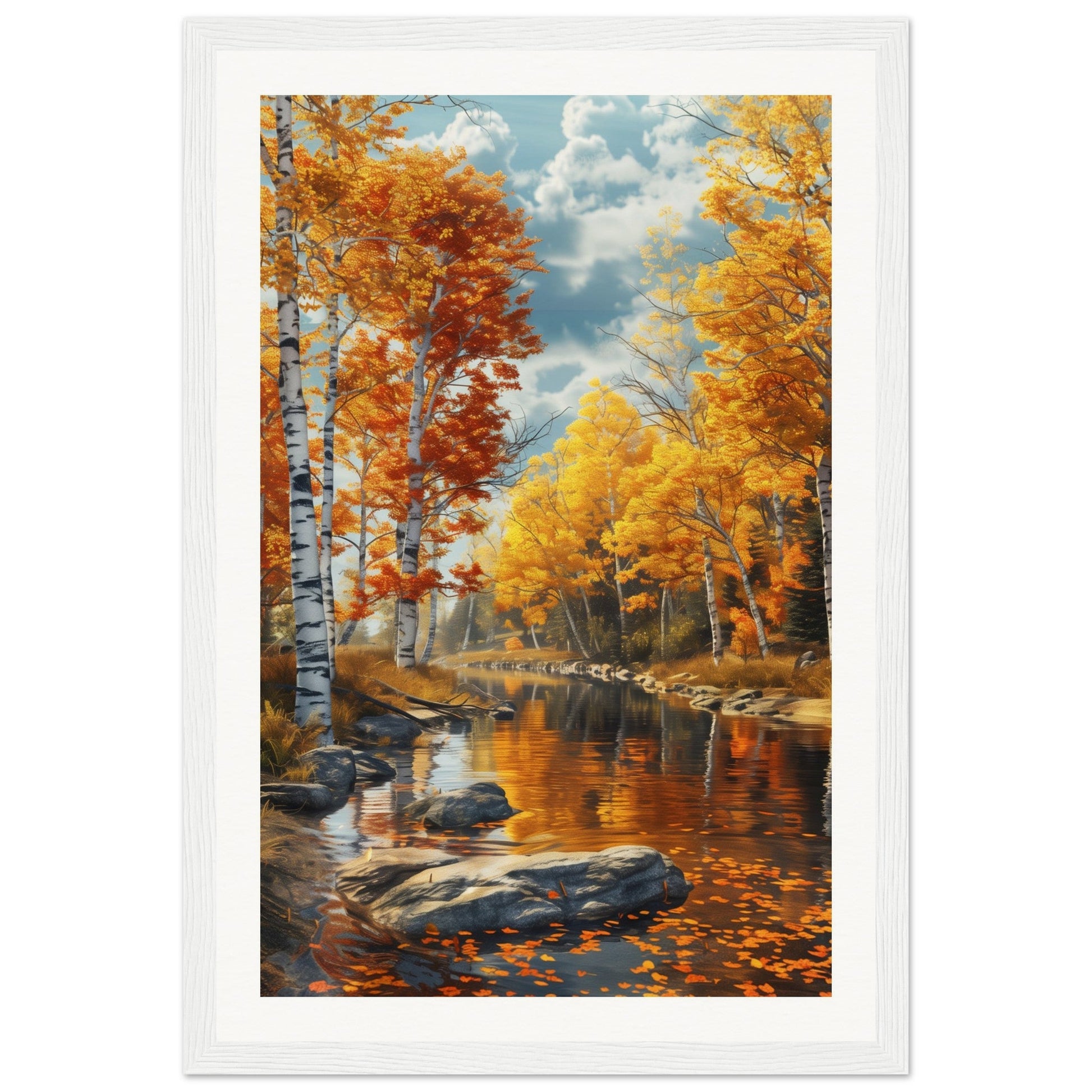 Poster Nature Automne ( 30x45-cm-Bois-blanc)