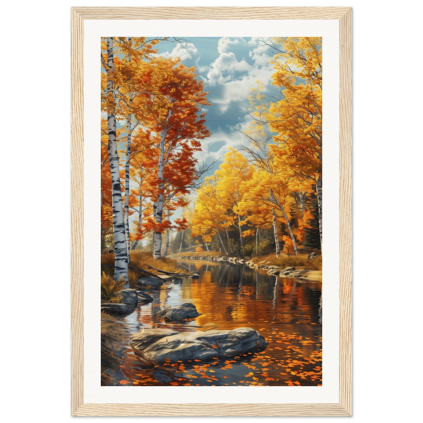 Poster Nature Automne ( 30x45-cm-Bois-clair)