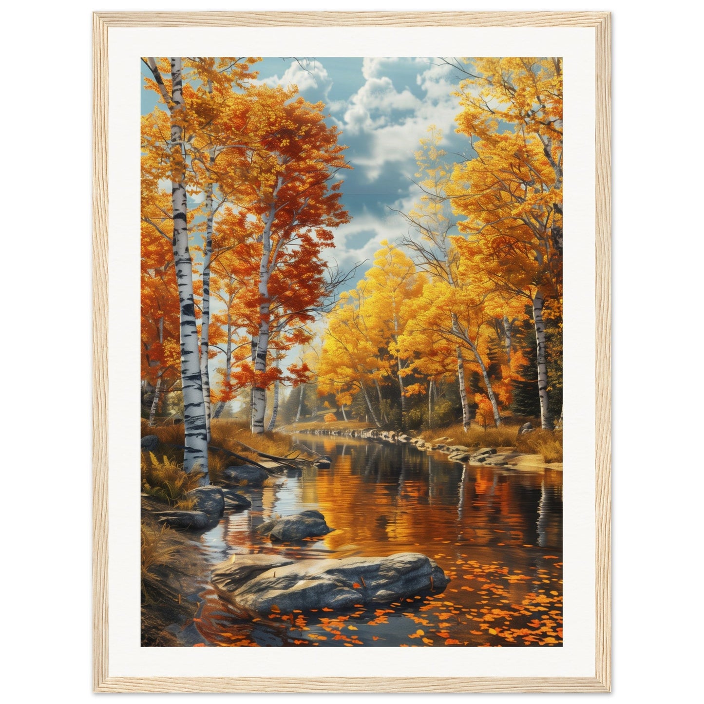 Poster Nature Automne ( 45x60-cm-Bois-clair)