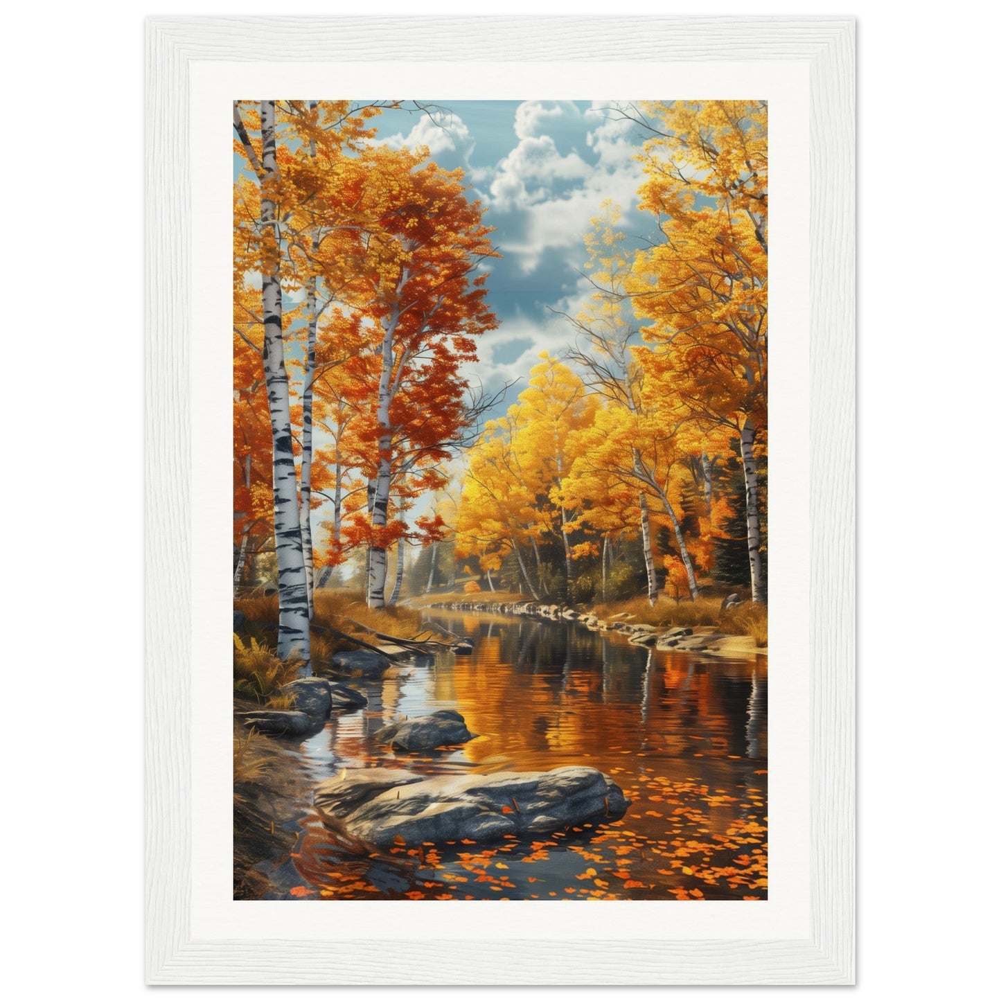 Poster Nature Automne ( 21x29.7-cm-Bois-blanc)