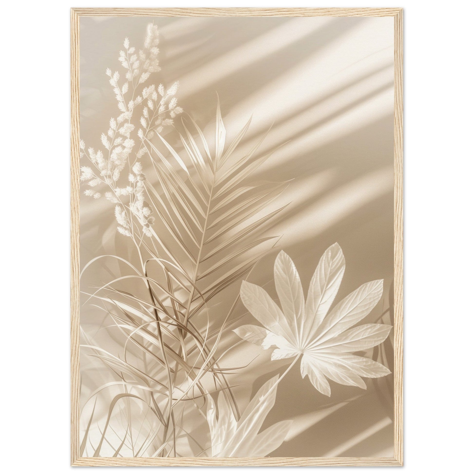 Poster Nature Beige Moderne ( 50x70-cm-Bois-clair)