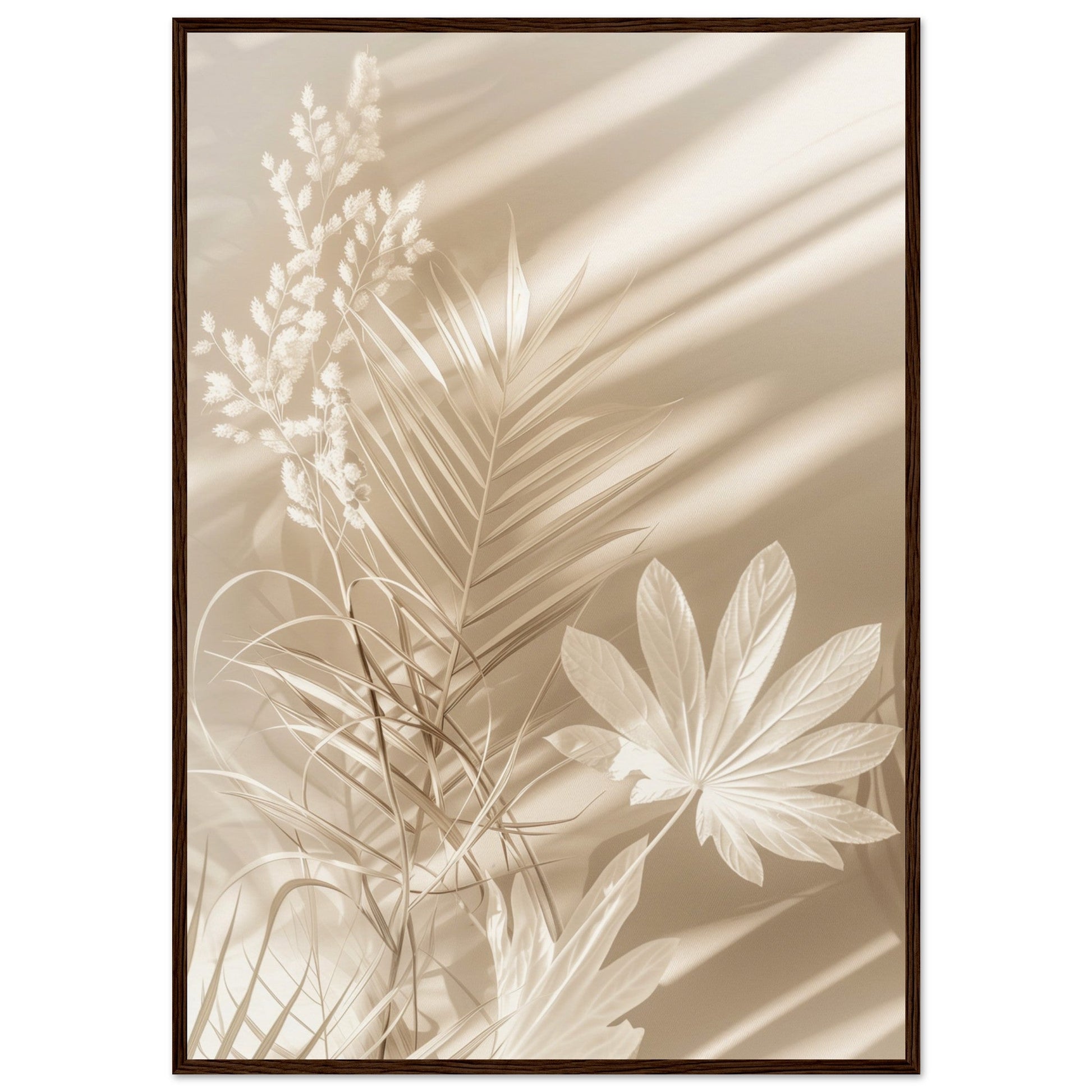 Poster Nature Beige Moderne ( 70x100-cm-Bois-foncé)