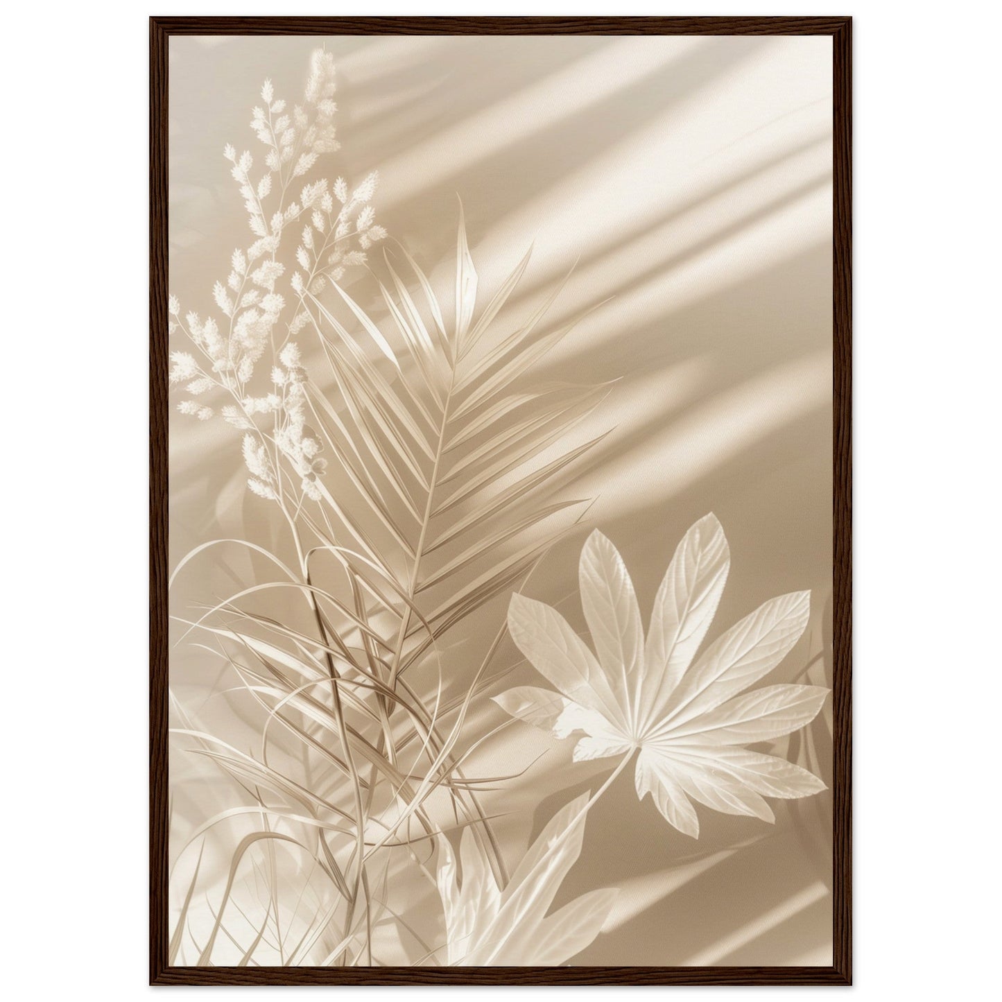 Poster Nature Beige Moderne ( 50x70-cm-Bois-foncé)