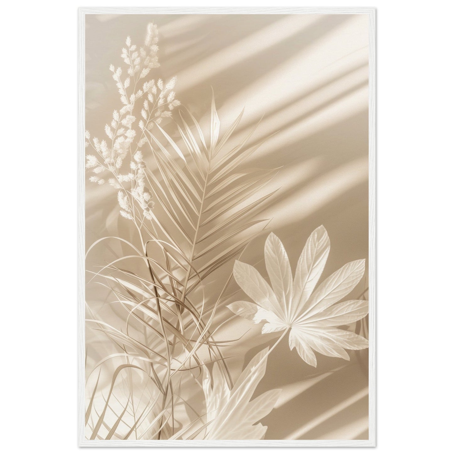 Poster Nature Beige Moderne ( 60x90-cm-Bois-blanc)