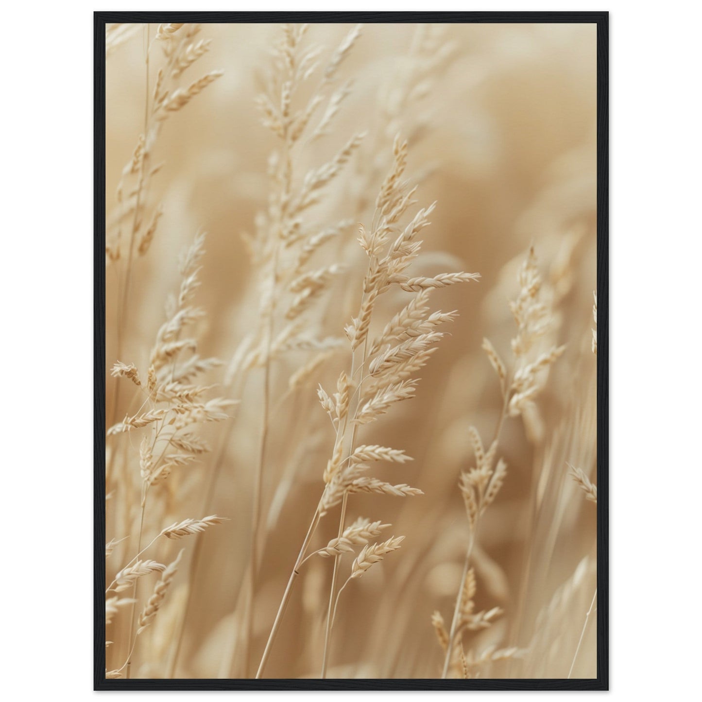 Poster Nature Beige ( 60x80-cm-Bois-noir)