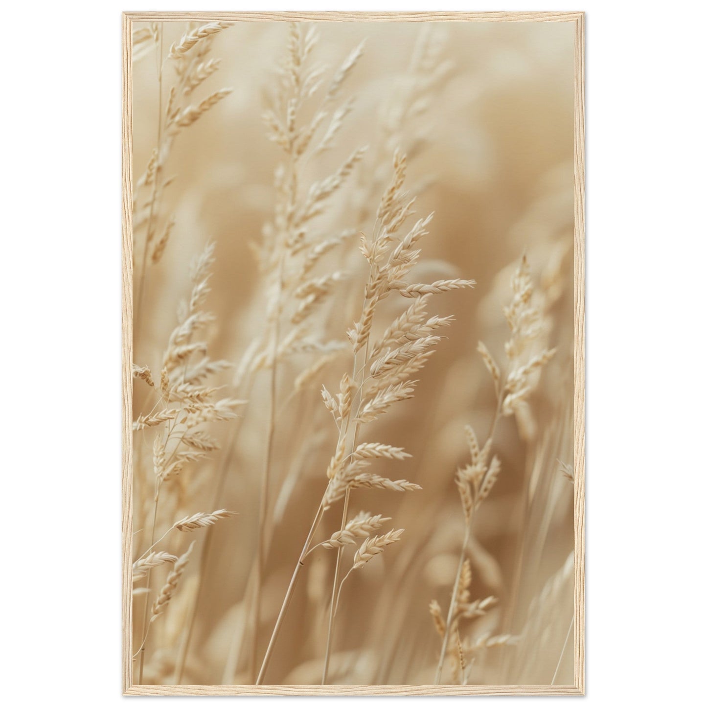 Poster Nature Beige ( 60x90-cm-Bois-clair)