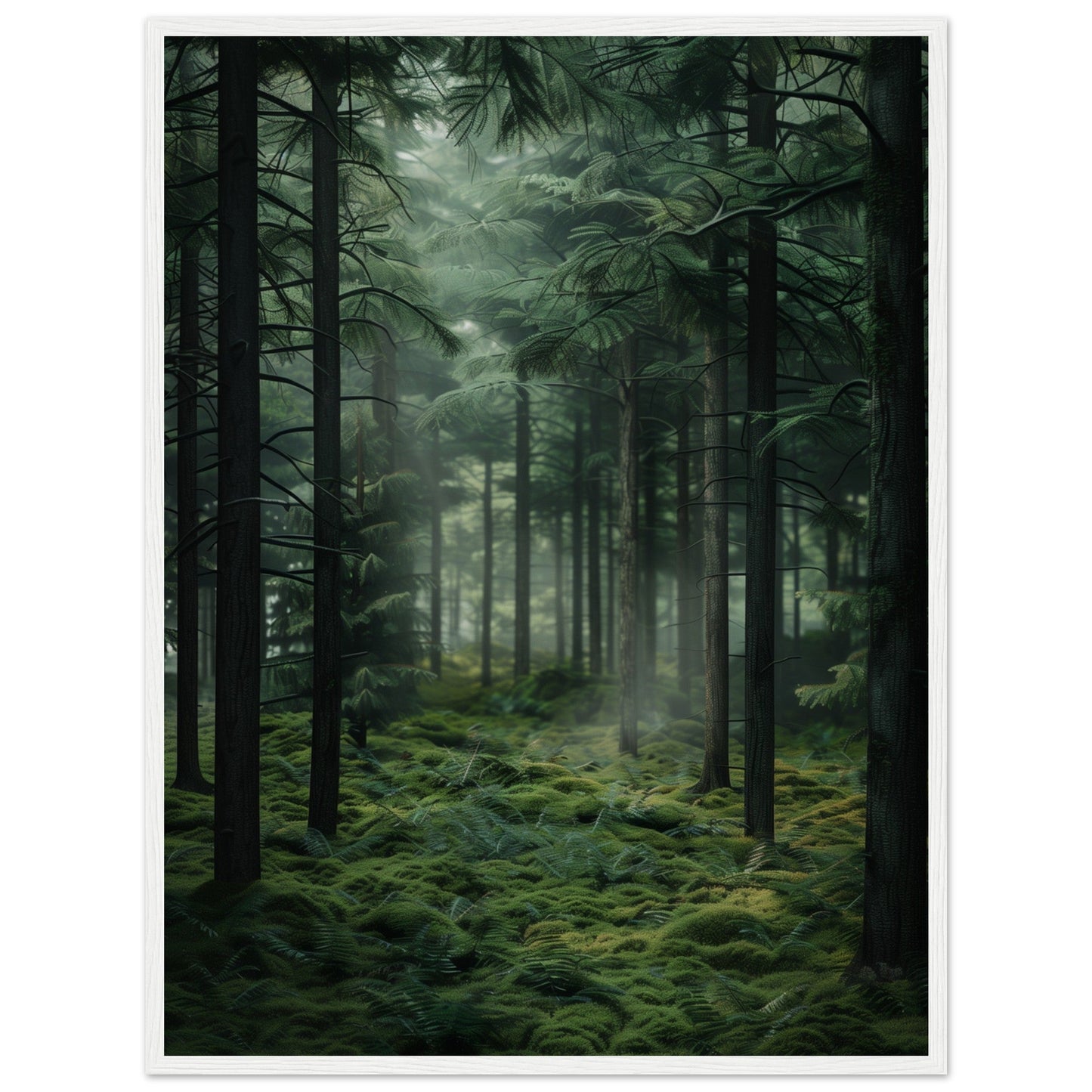 Poster Nature Forêt ( 60x80-cm-Bois-blanc)