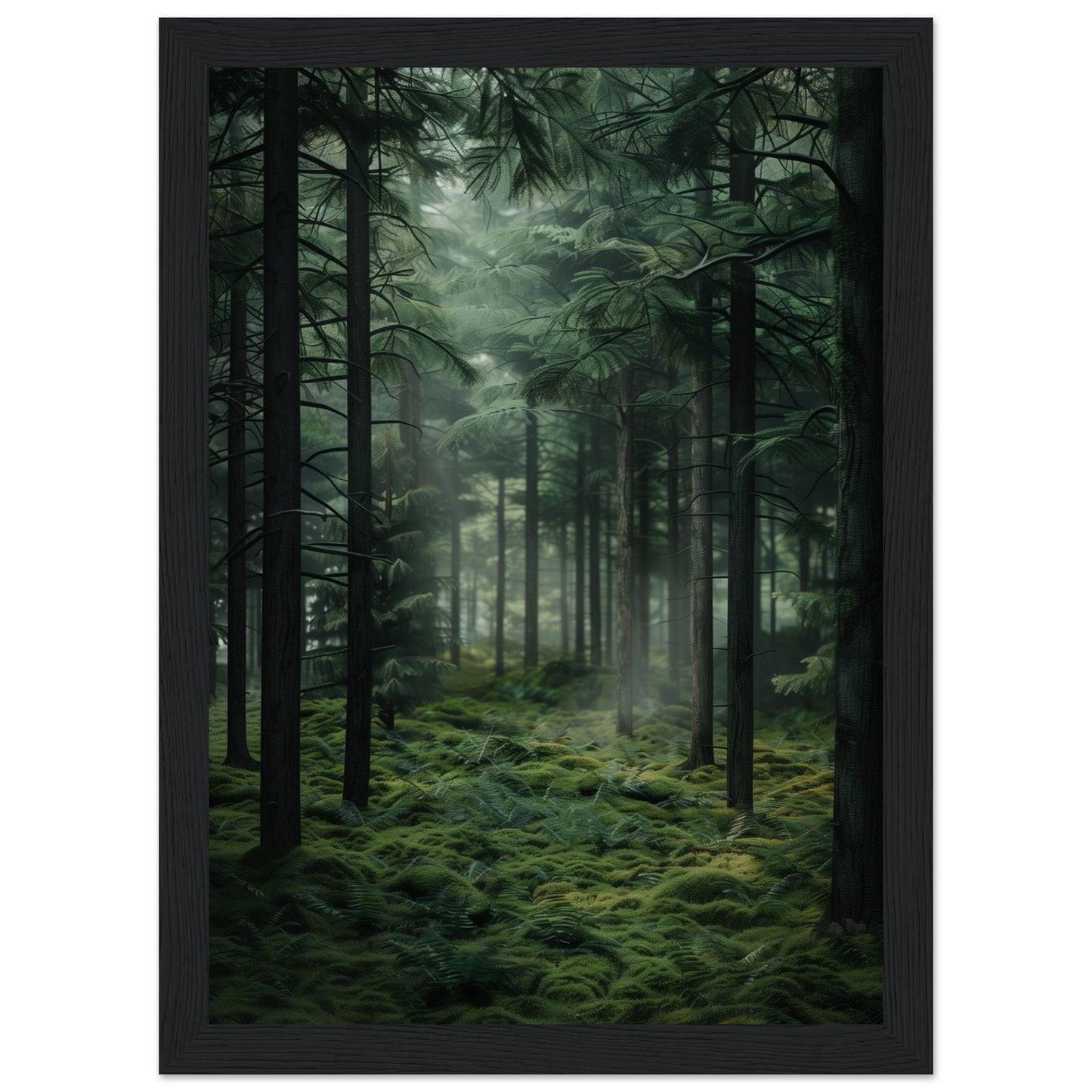 Poster Nature Forêt ( 21x29.7-cm-Bois-noir)