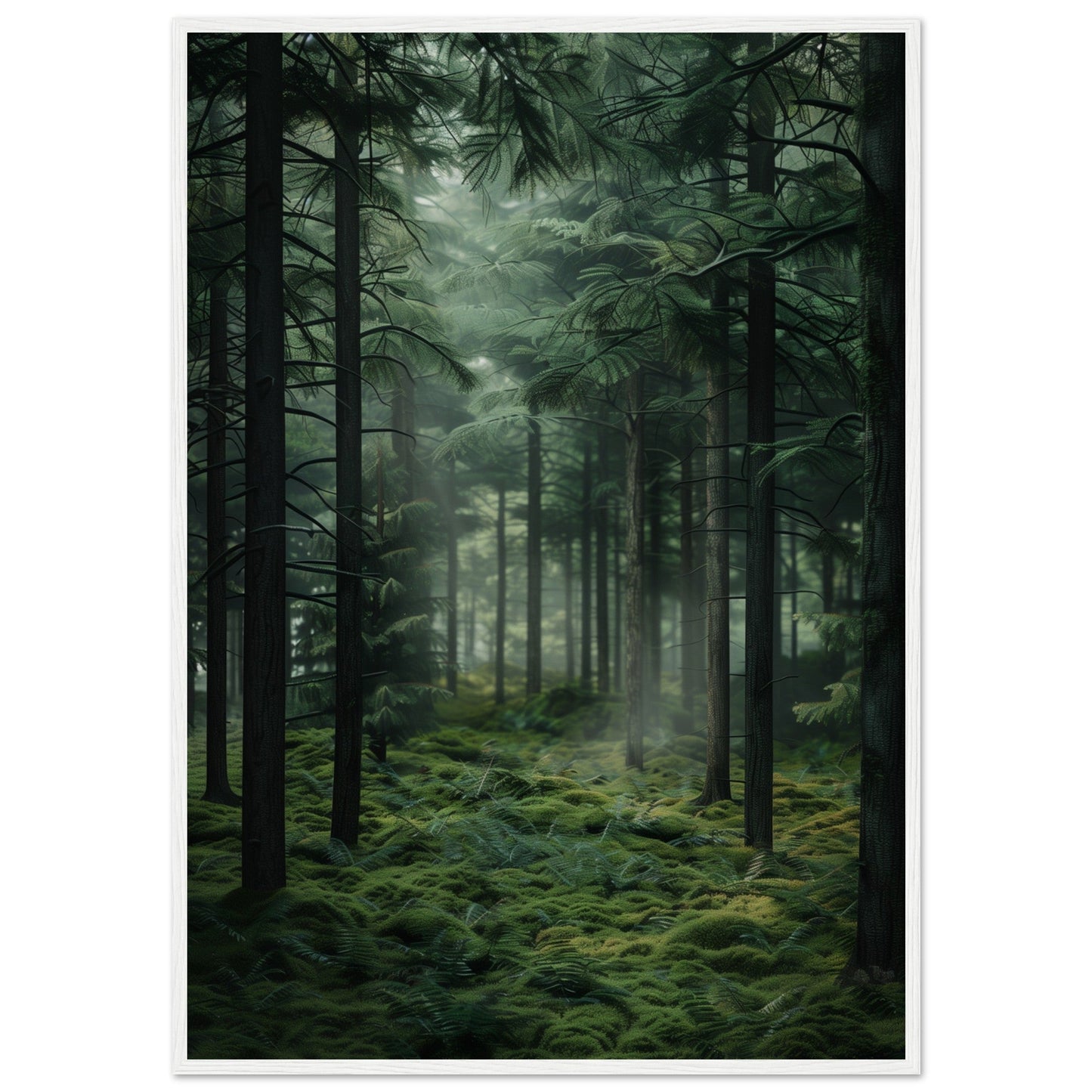 Poster Nature Forêt ( 70x100-cm-Bois-blanc)