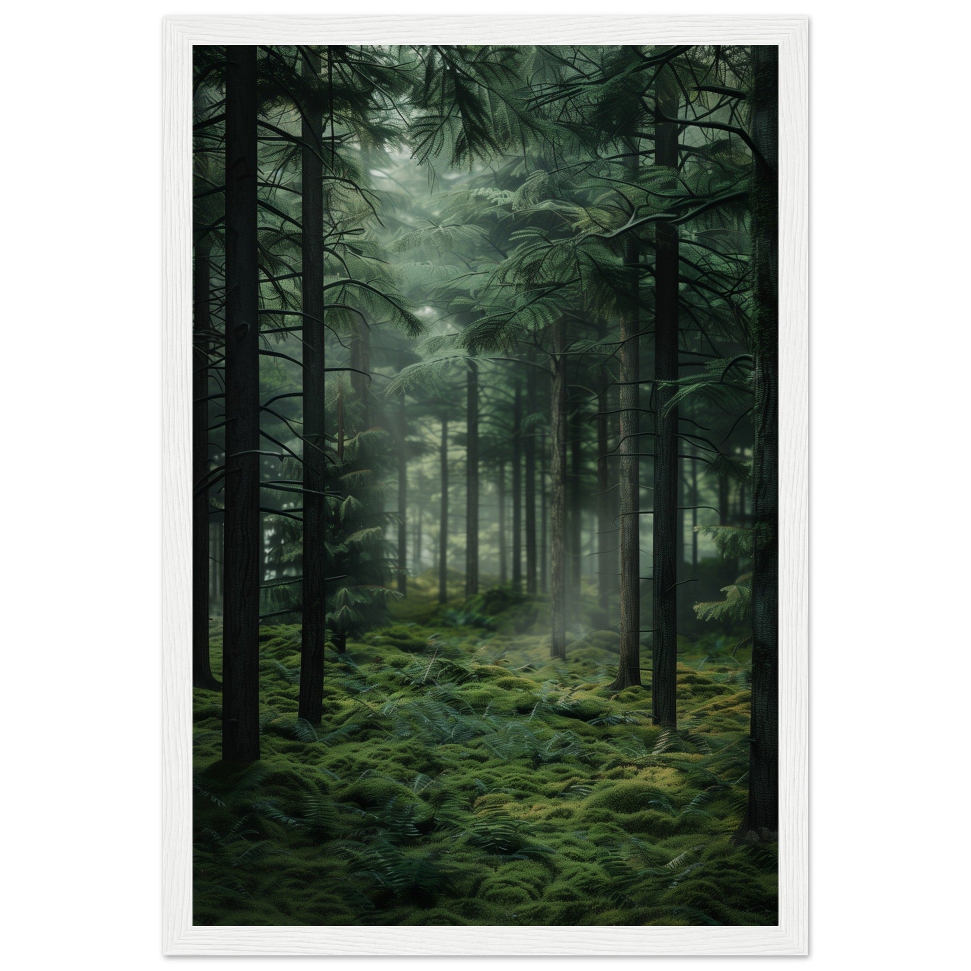 Poster Nature Forêt ( 30x45-cm-Bois-blanc)