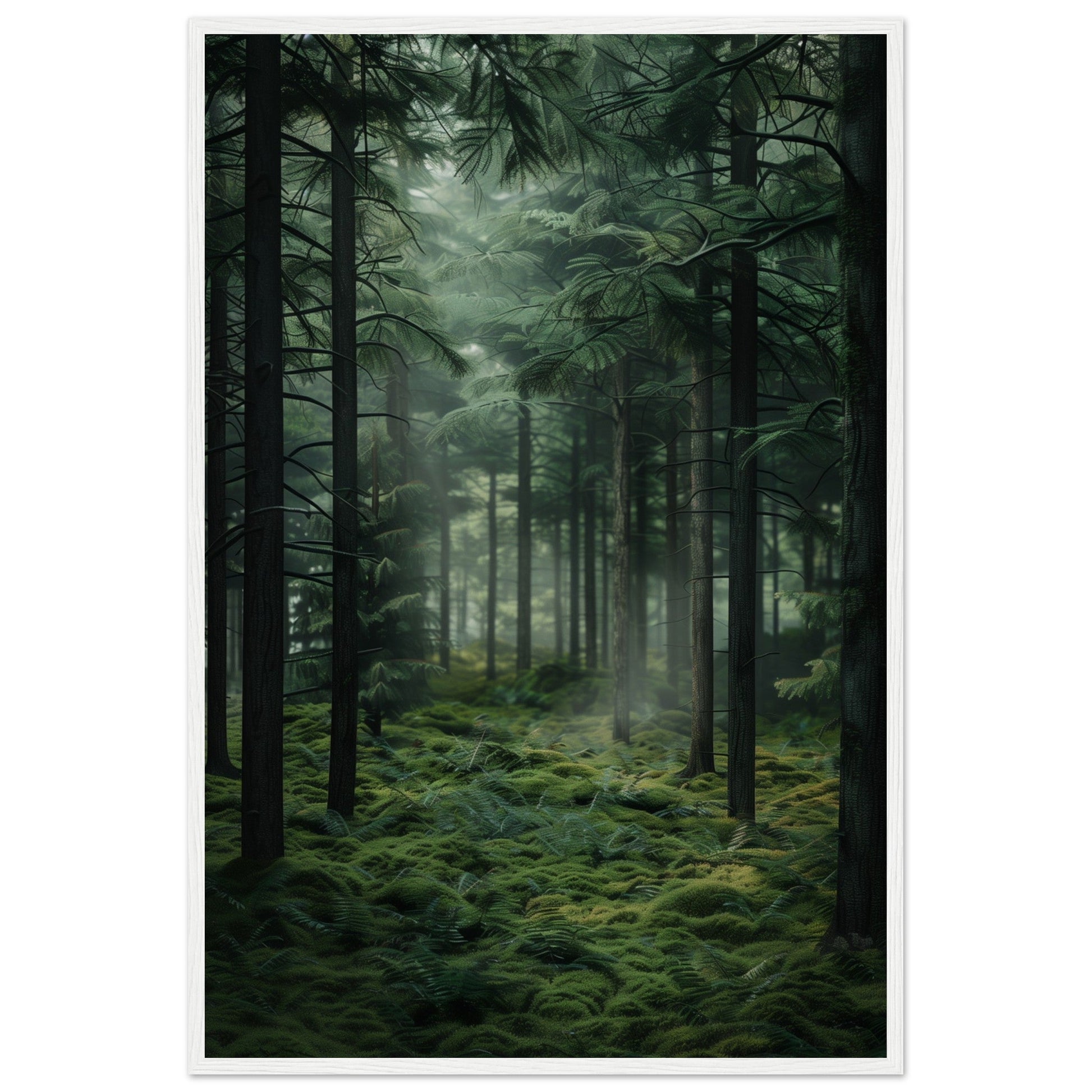 Poster Nature Forêt ( 60x90-cm-Bois-blanc)