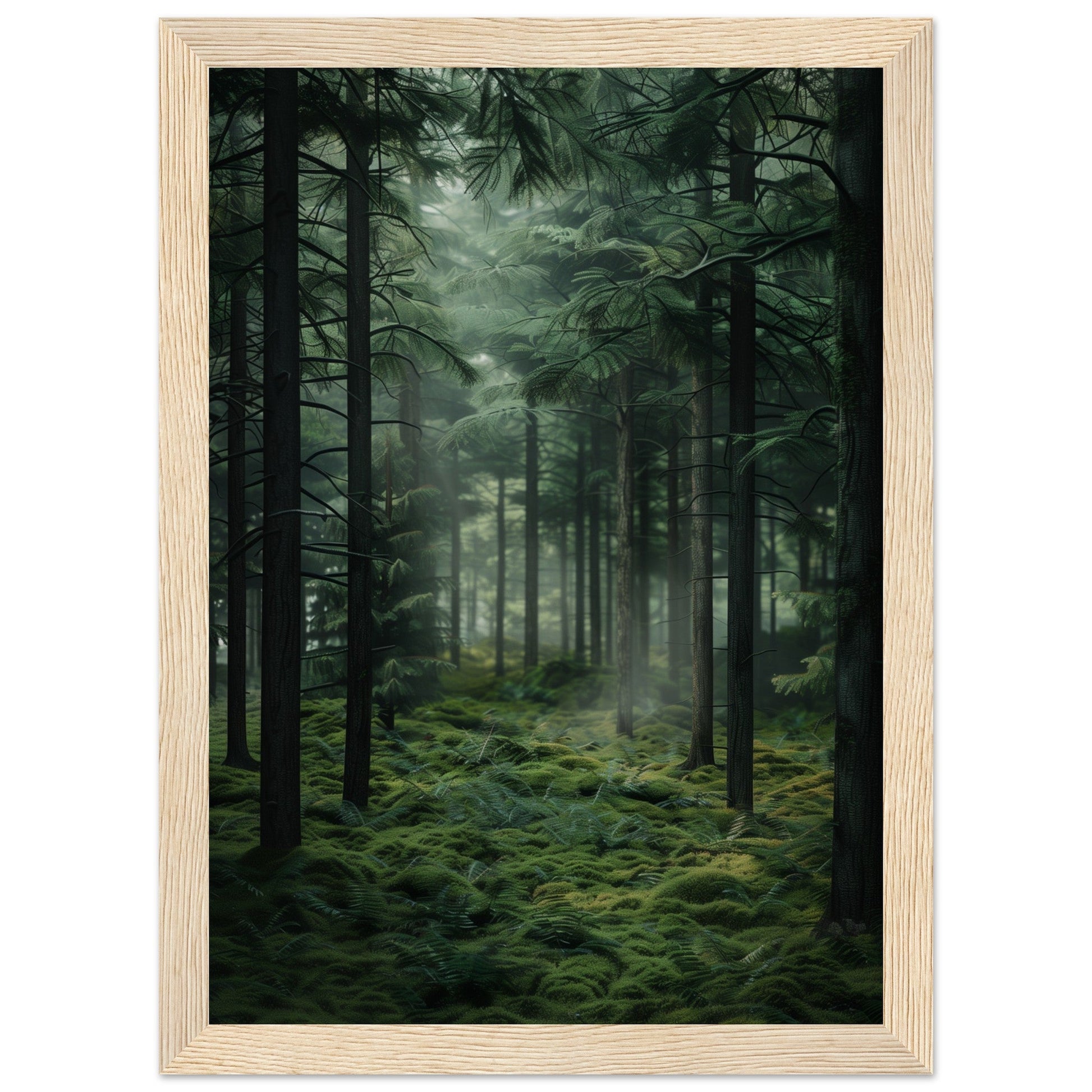 Poster Nature Forêt ( 21x29.7-cm-Bois-clair)