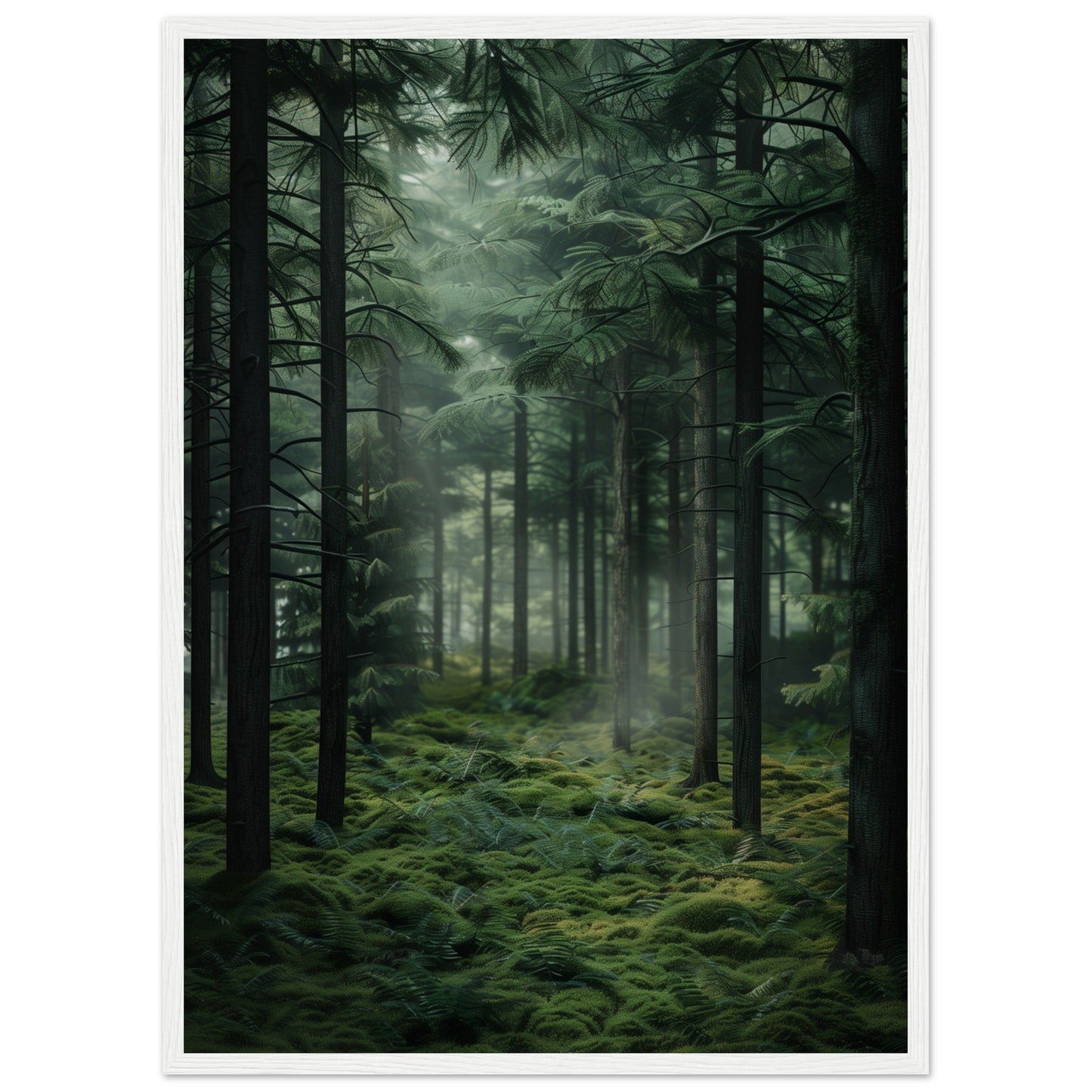 Poster Nature Forêt ( 50x70-cm-Bois-blanc)