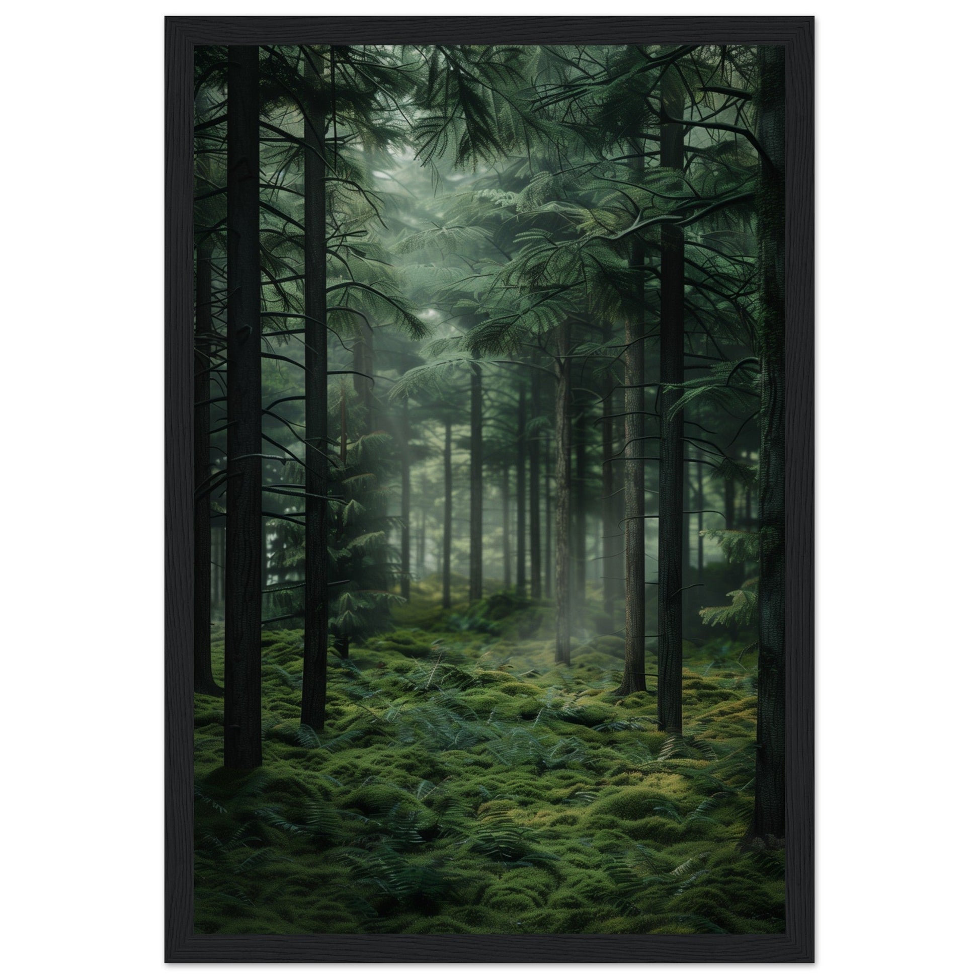 Poster Nature Forêt ( 30x45-cm-Bois-noir)