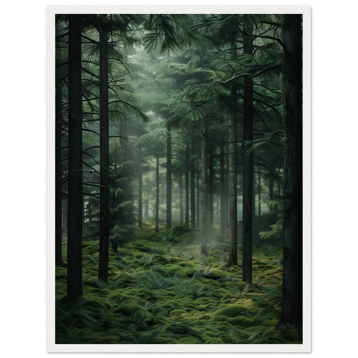 Poster Nature Forêt ( 45x60-cm-Bois-blanc)