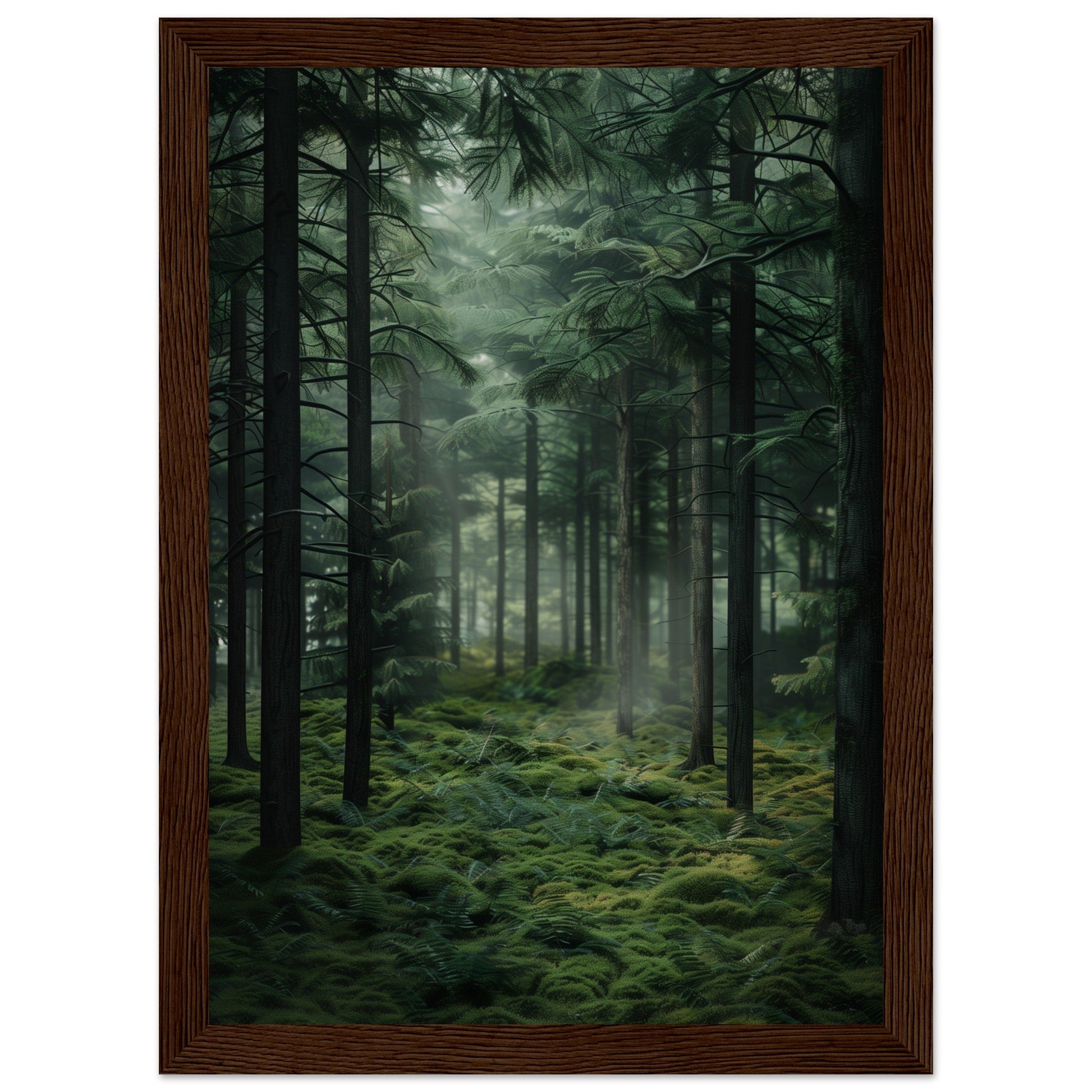 Poster Nature Forêt ( 21x29.7-cm-Bois-foncé)