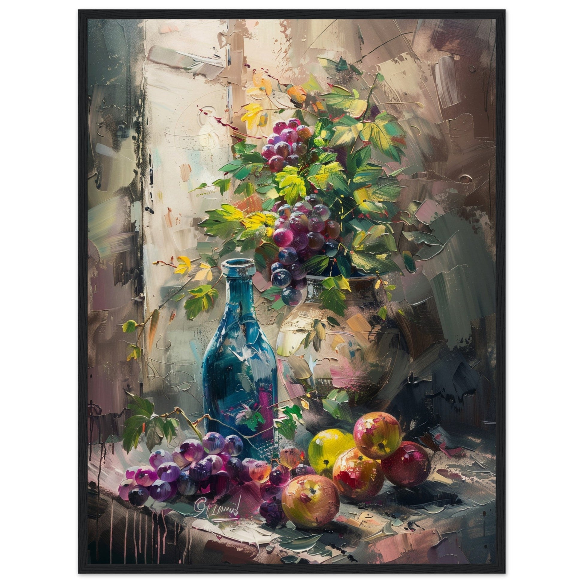 Poster Nature Morte ( 60x80-cm-Bois-noir)