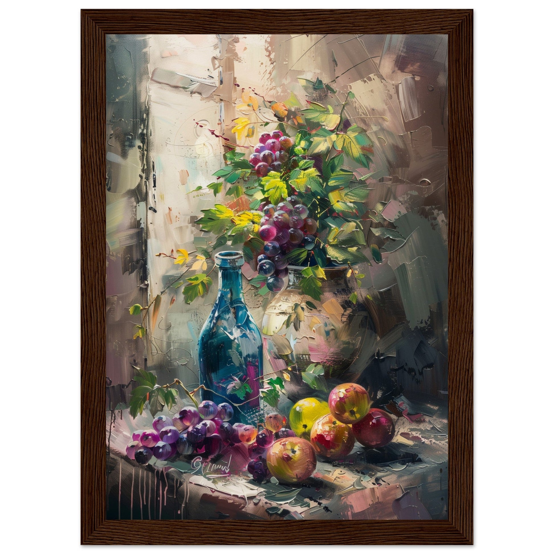 Poster Nature Morte ( 21x29.7-cm-Bois-foncé)