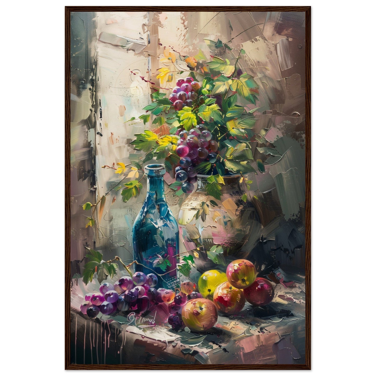 Poster Nature Morte ( 60x90-cm-Bois-foncé)