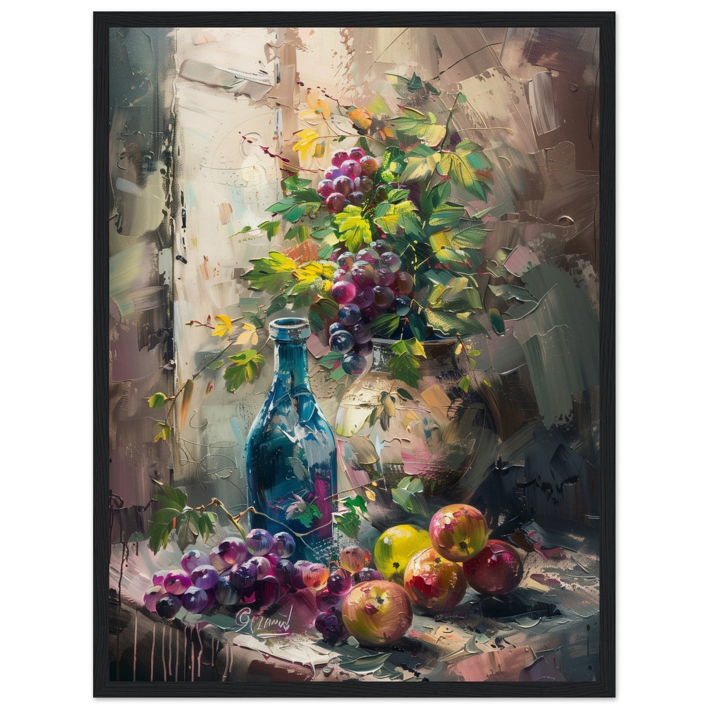 Poster Nature Morte ( 45x60-cm-Bois-noir)